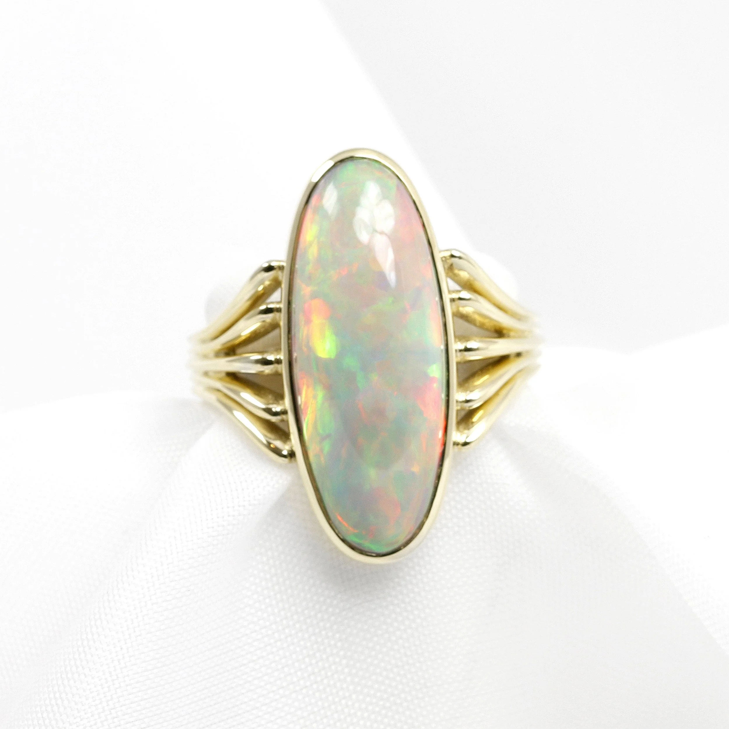 Opal Dress Ring in Yellow Gold