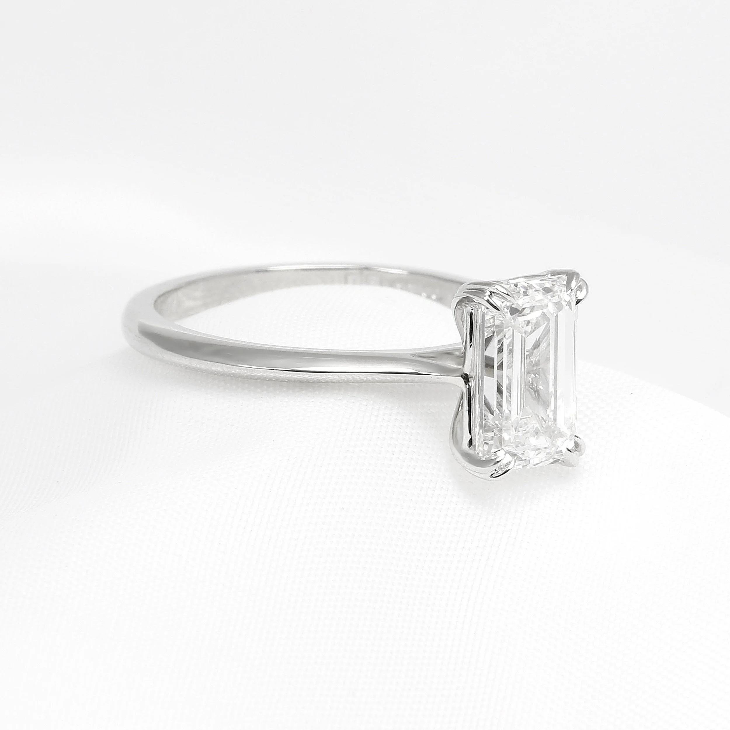 Lab Created 2.00ct Emerald Cut Diamond Ring