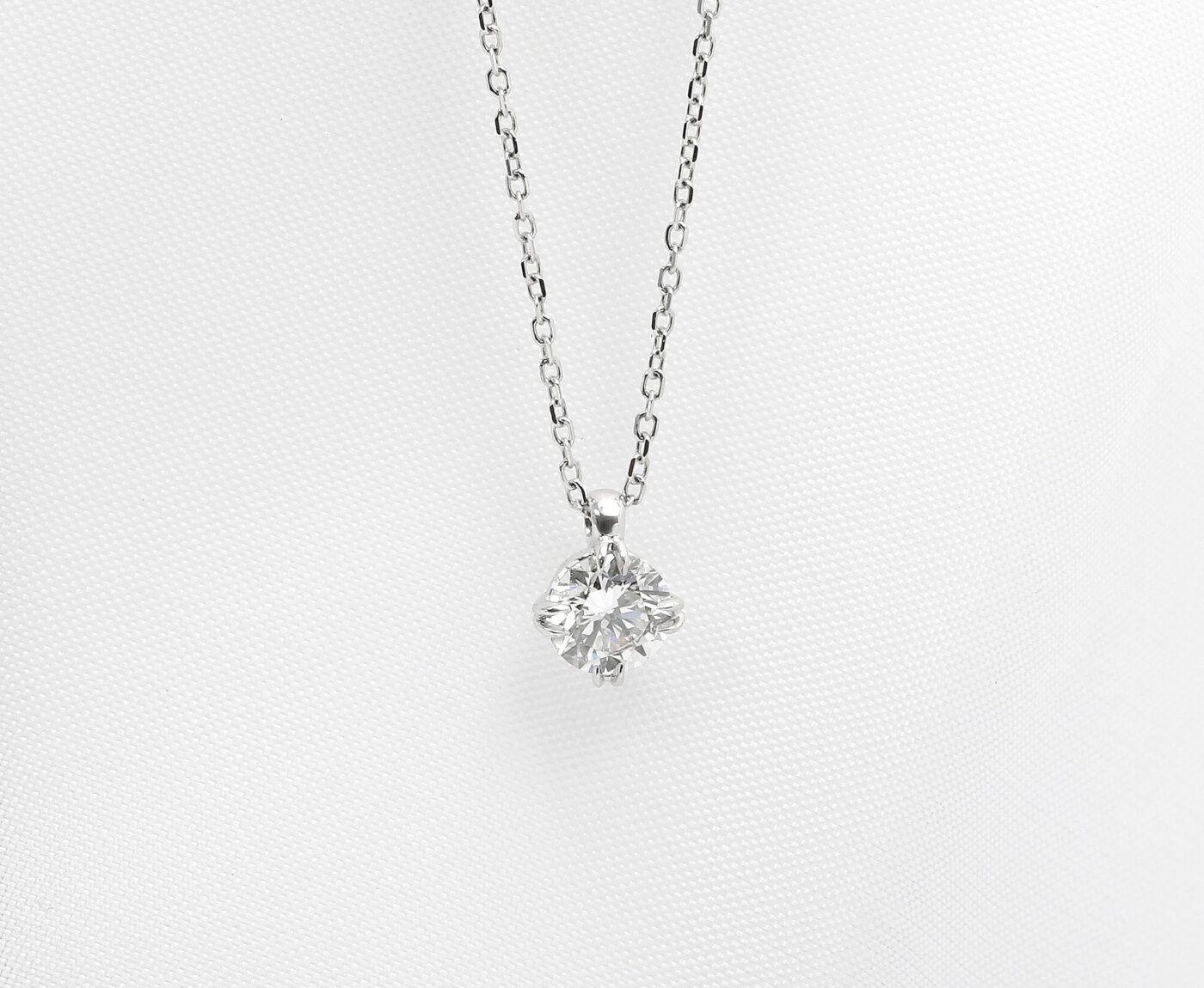 Lab Created Diamond Pendant in White Gold