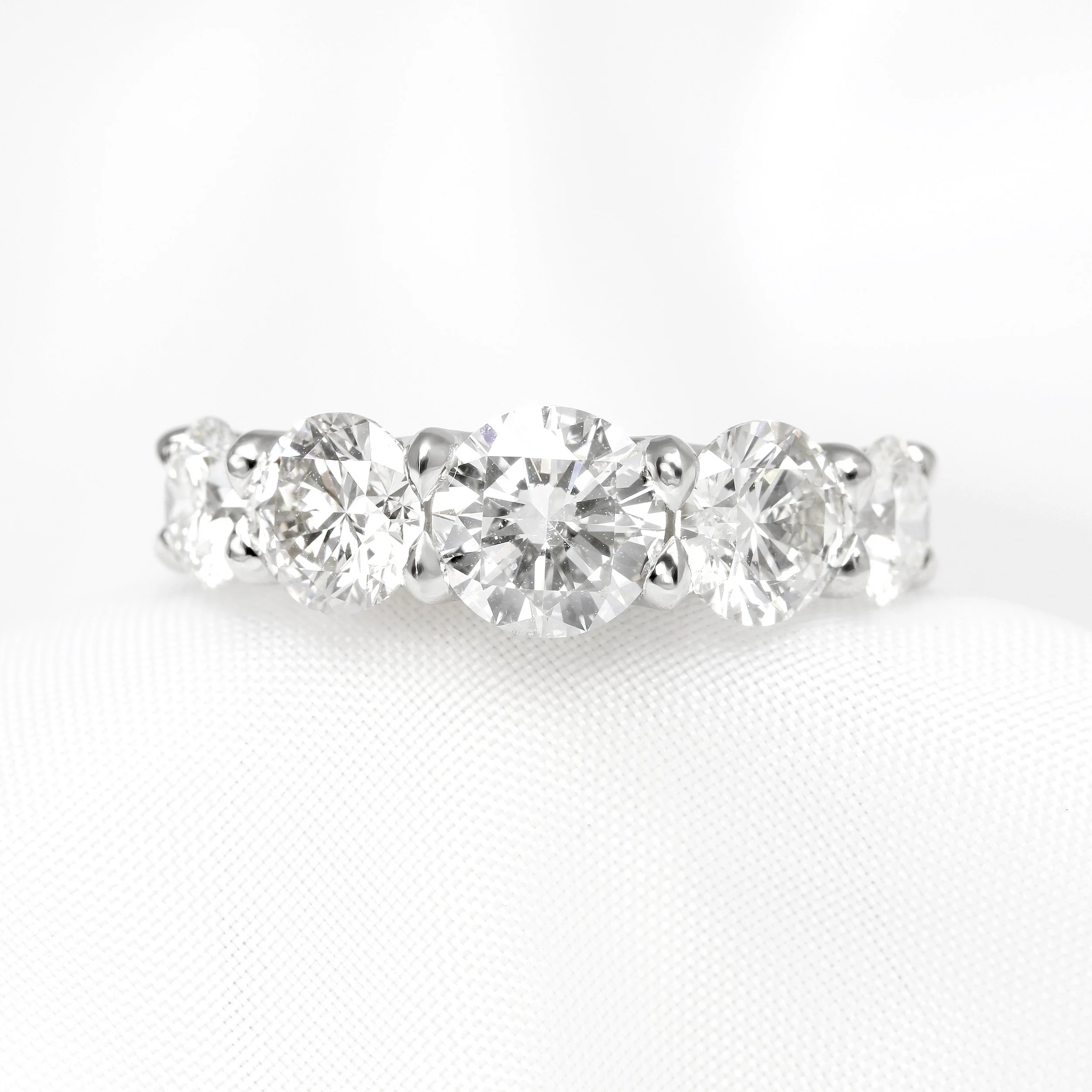 Graduated Diamond Five Stone Ring