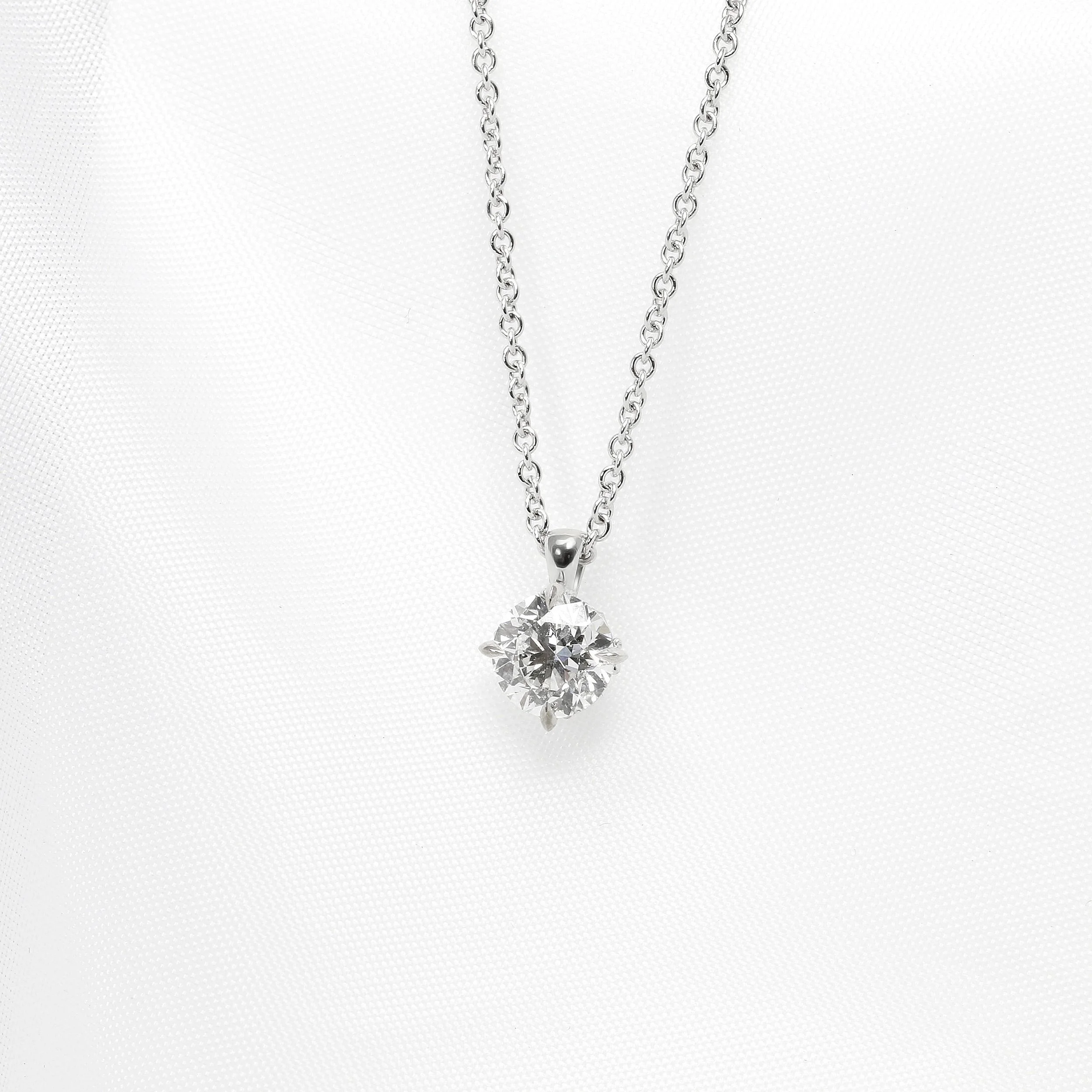 Talon Claw Set Diamond Pendant in White Gold