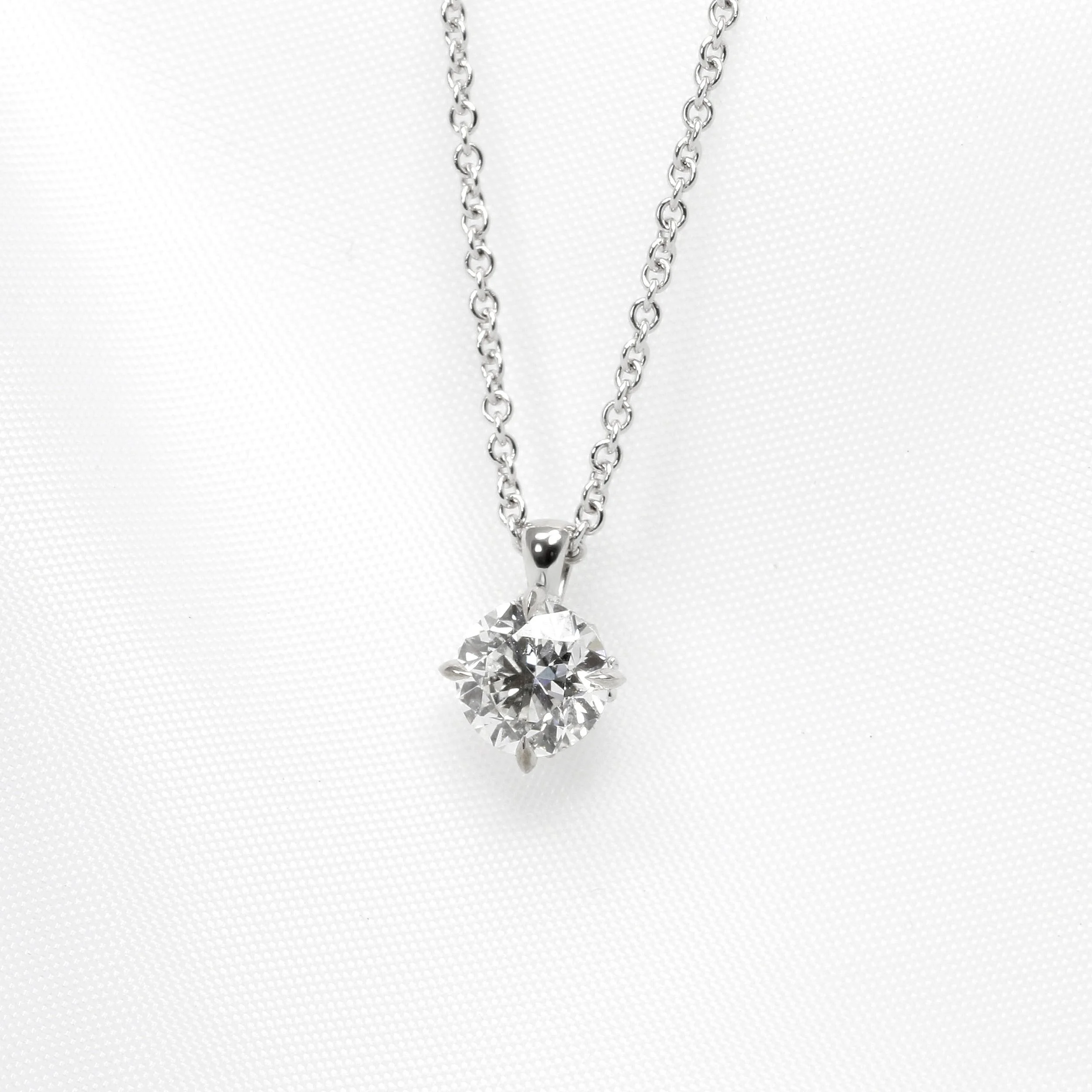 Talon Claw Set Diamond Pendant in White Gold