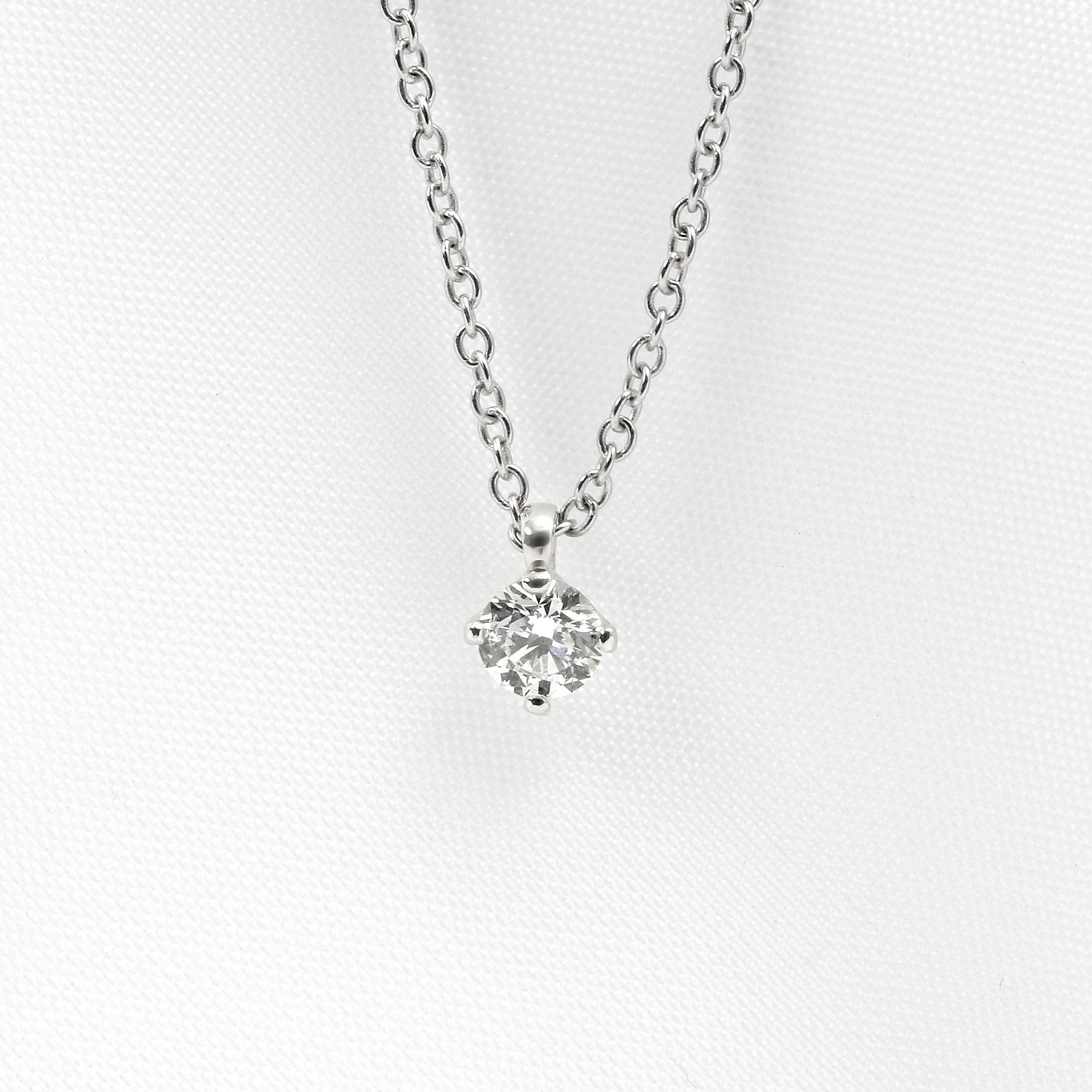 Claw Set Diamond Solitaire Pendant