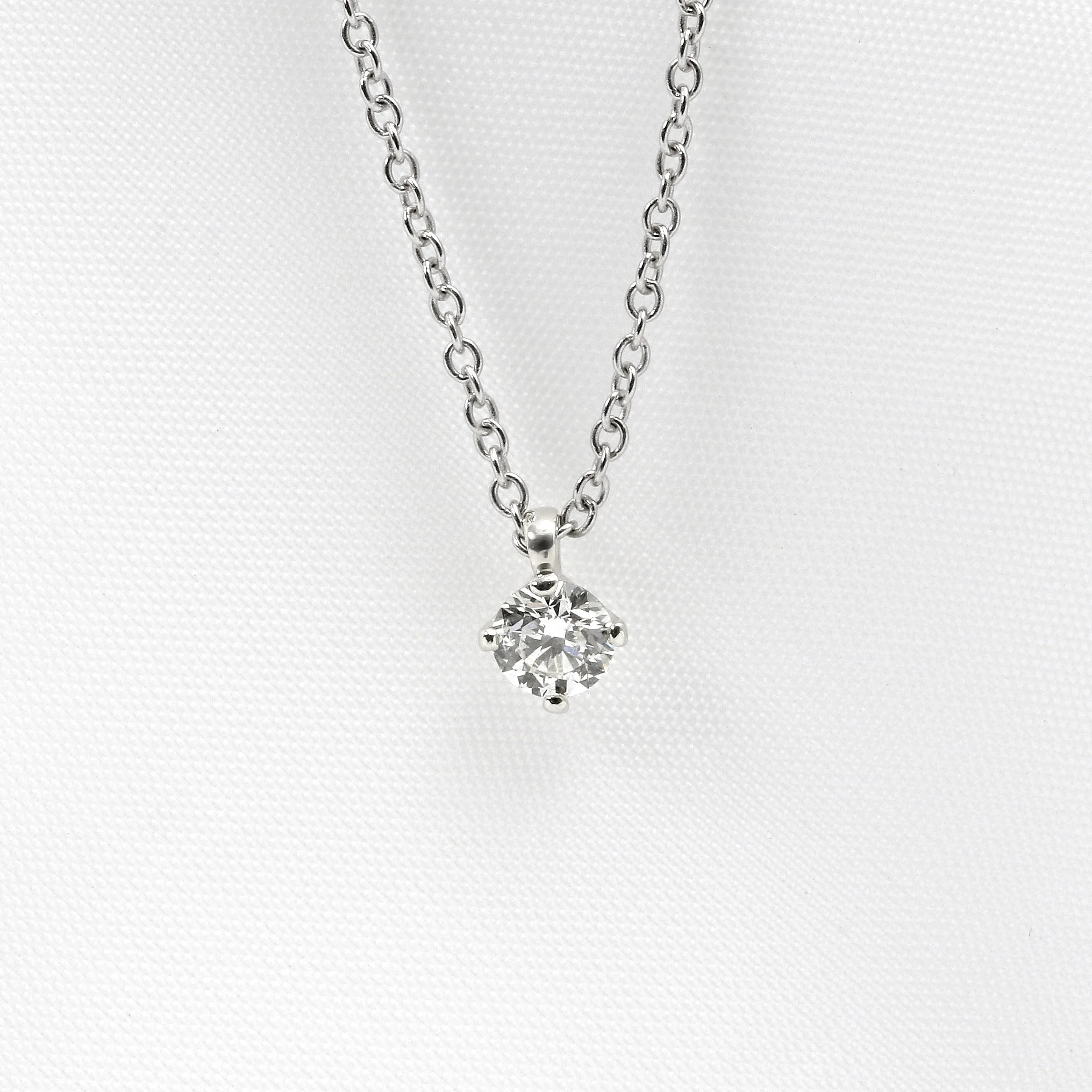 Claw Set Diamond Solitaire Pendant