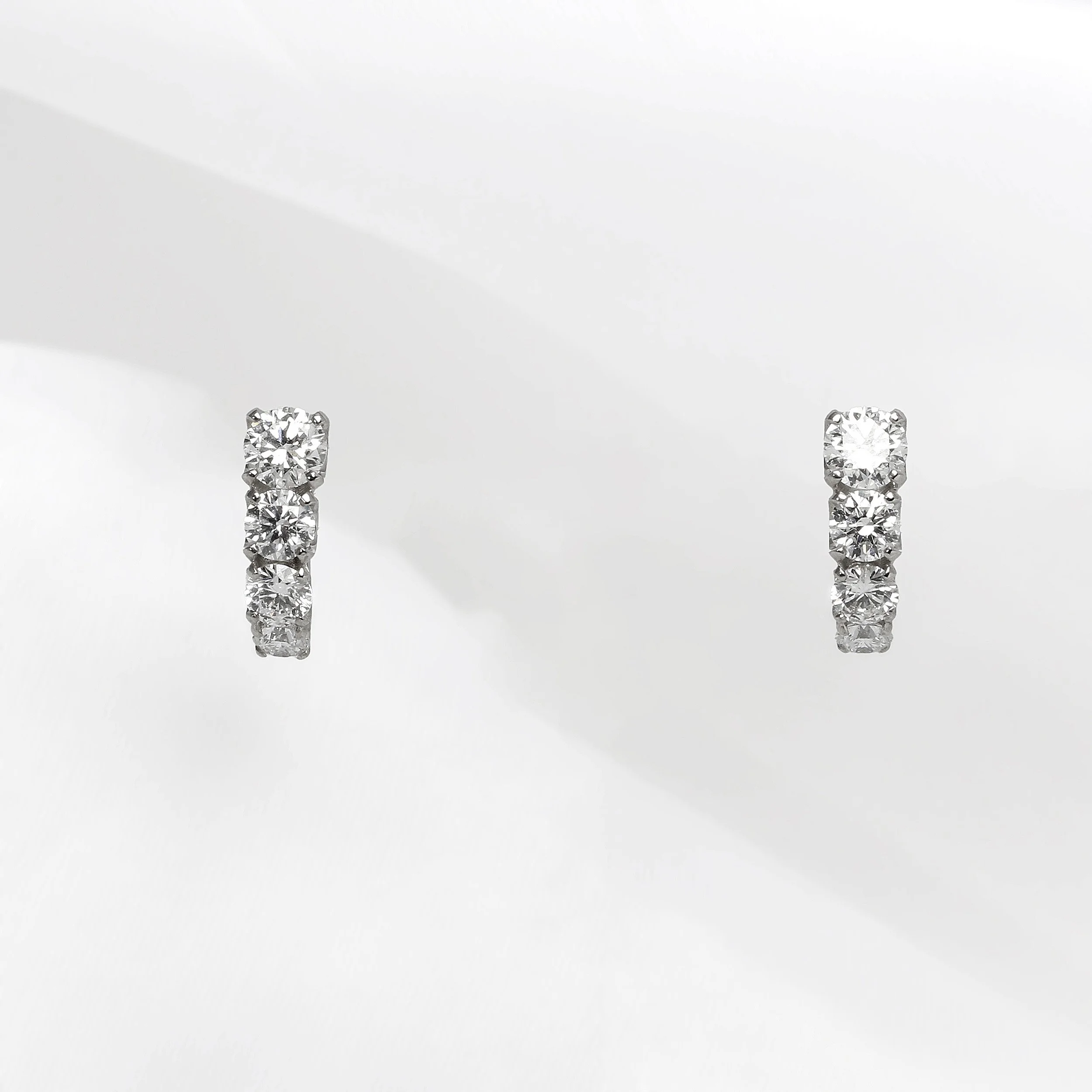 Diamond Half Hoop Earrings