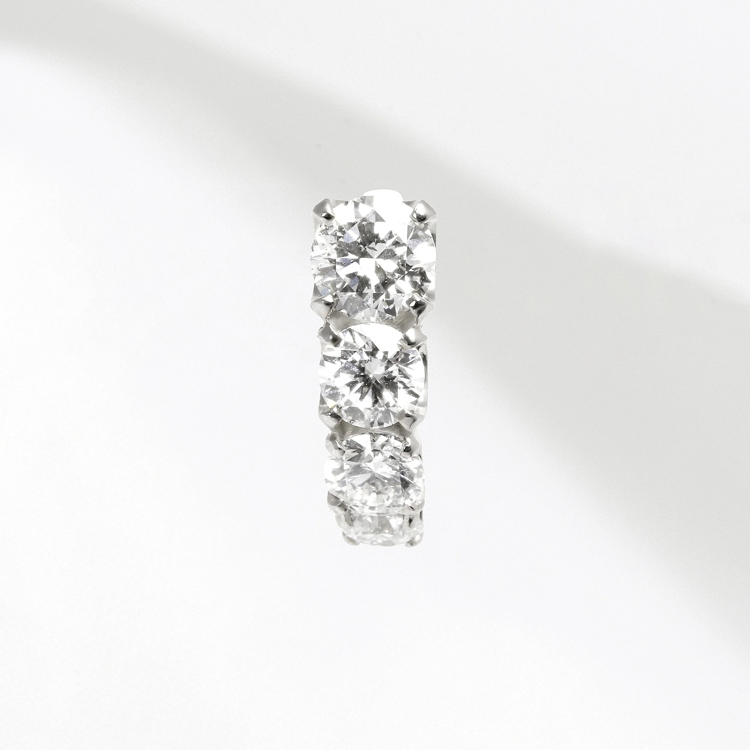 Diamond Half Hoop Earrings