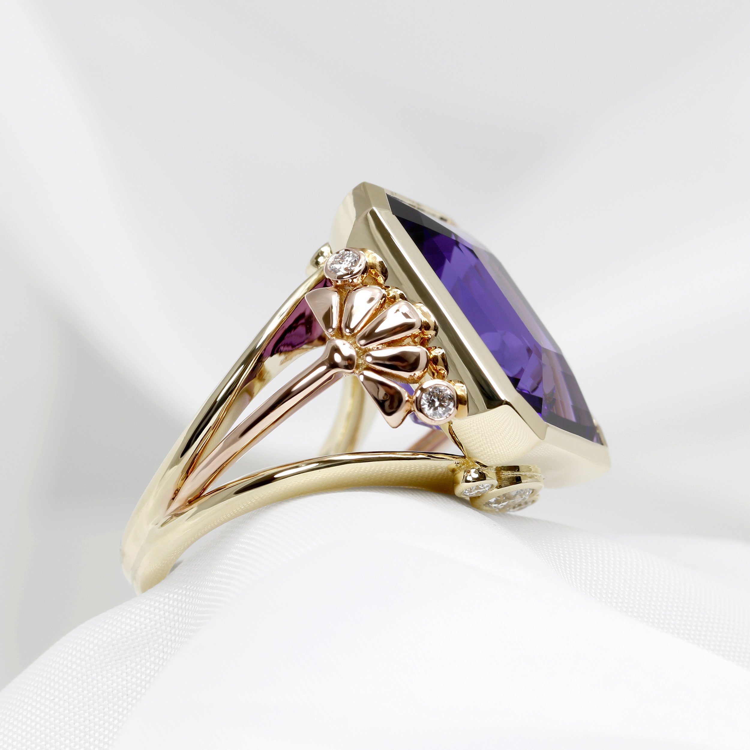 Amethyst & Diamond Signature Cocktail Ring