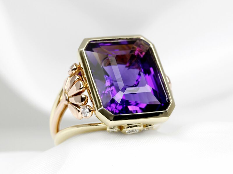 Amethyst & Diamond Signature Cocktail Ring