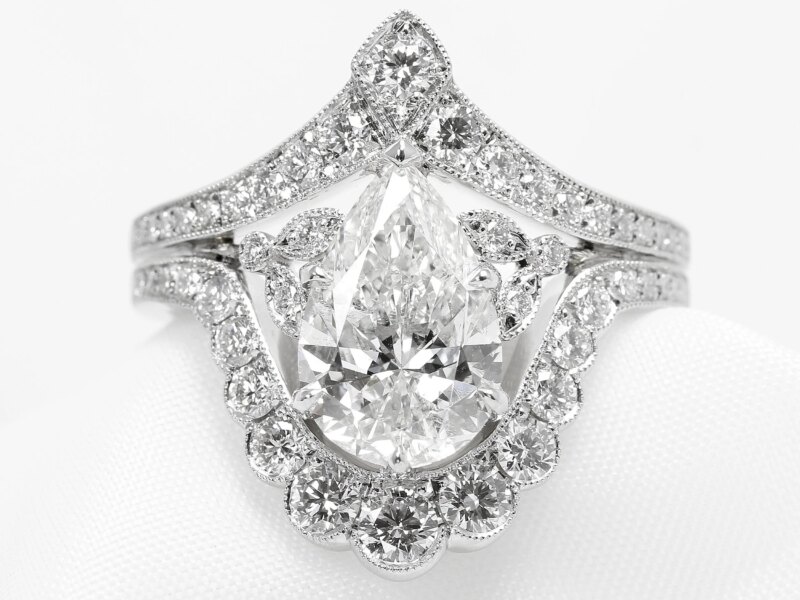 Pear Shape Diamond Tiara Ring