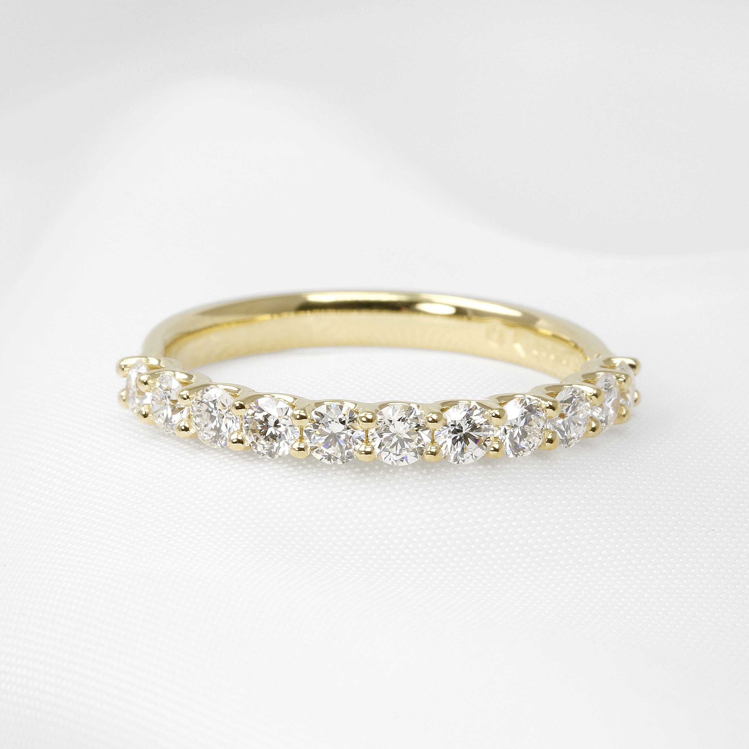 Diamond Half-Eternity Ring in Yellow Gold