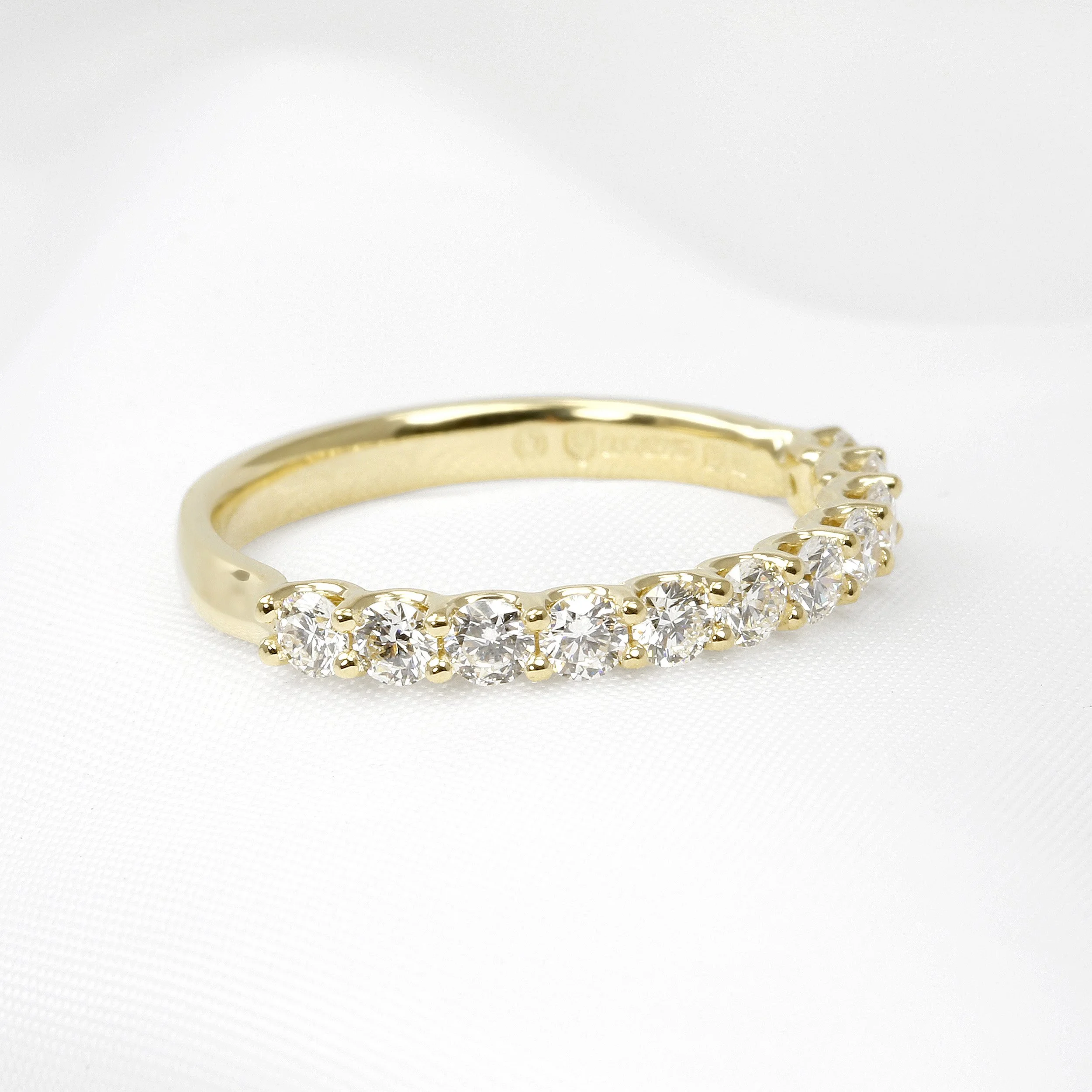 Diamond Half-Eternity Ring in Yellow Gold