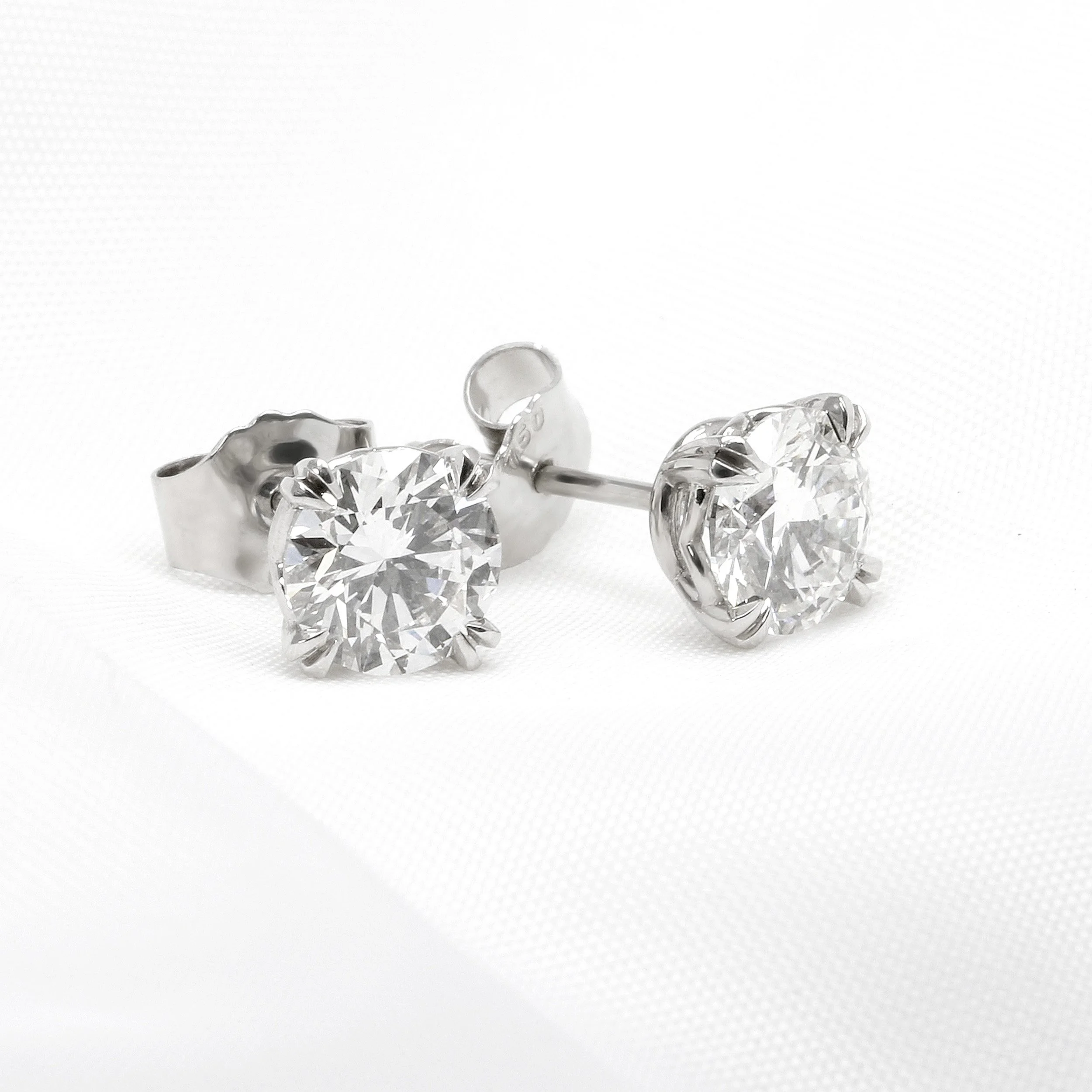 Lab Created Diamond Stud Earrings