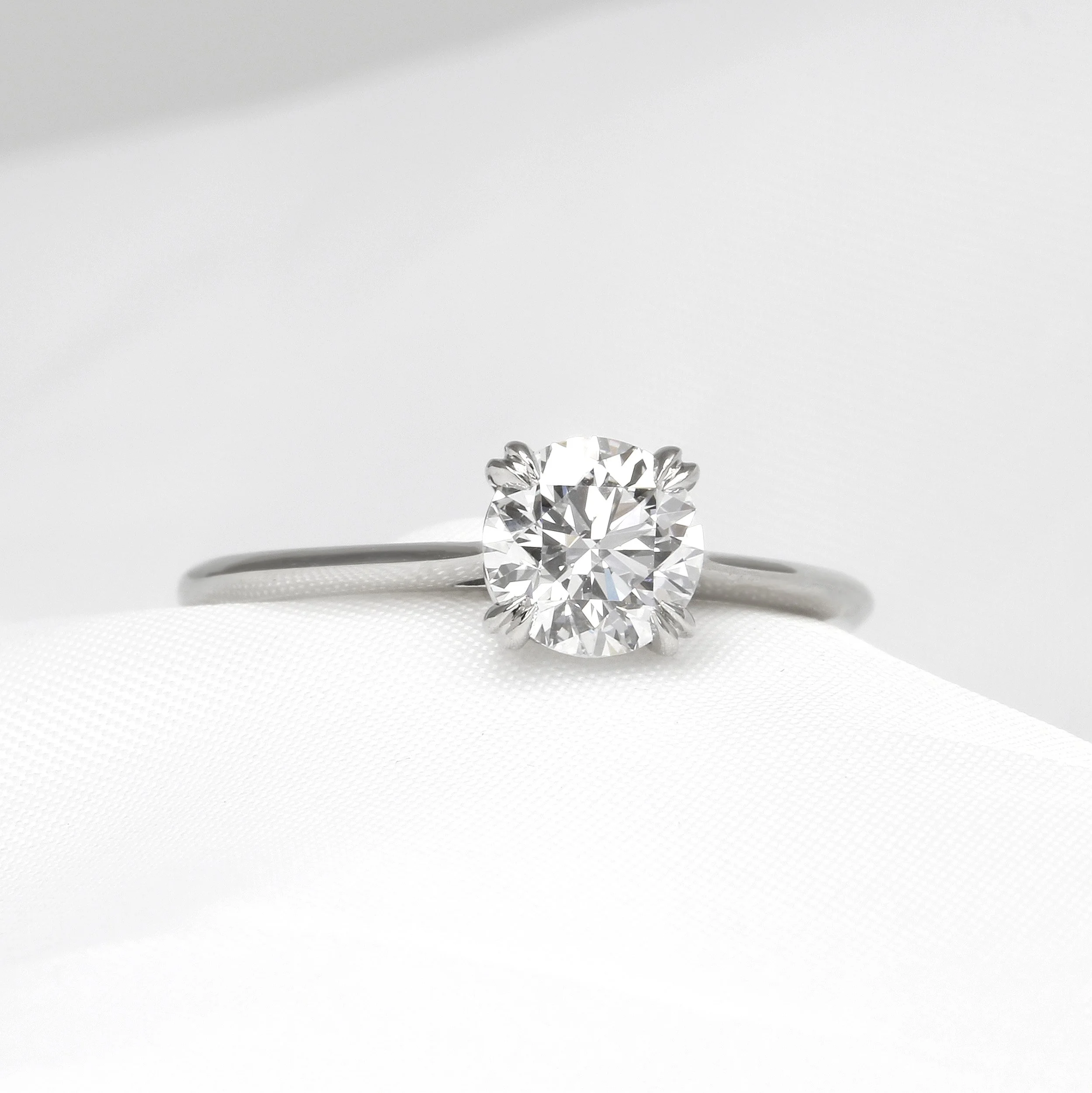 Lab Created Solitaire Diamond Ring in Platinum