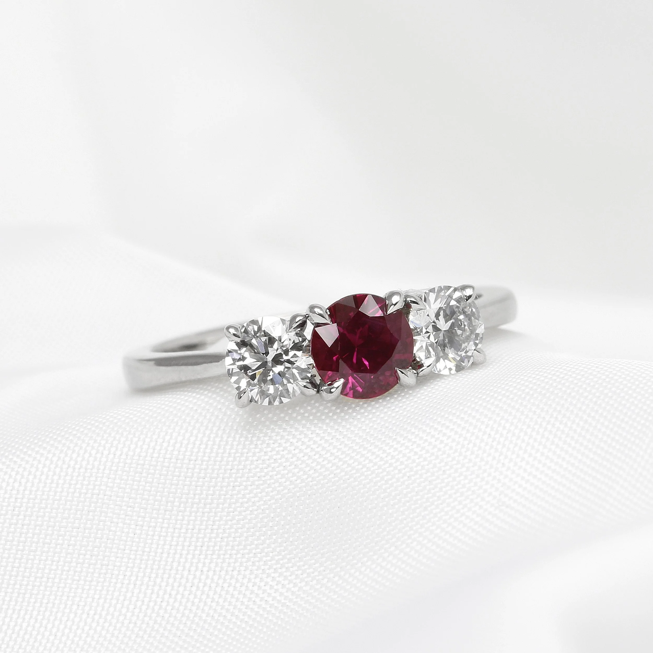 Ruby and Diamond Ring in Platinum