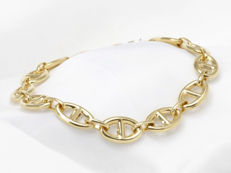 9ct Yellow Gold Marine Link Bracelet 