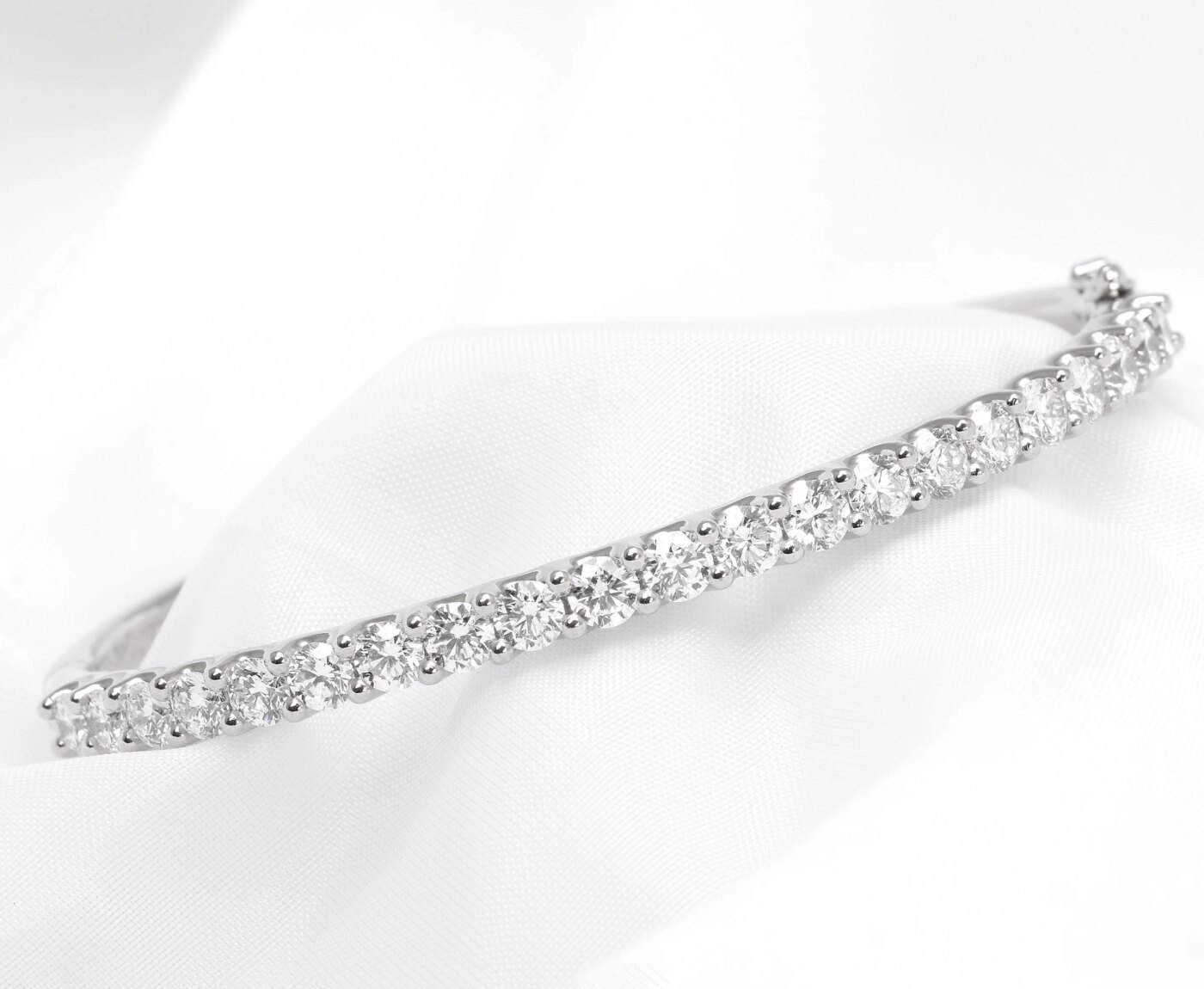 Diamond Bangle in Platinum