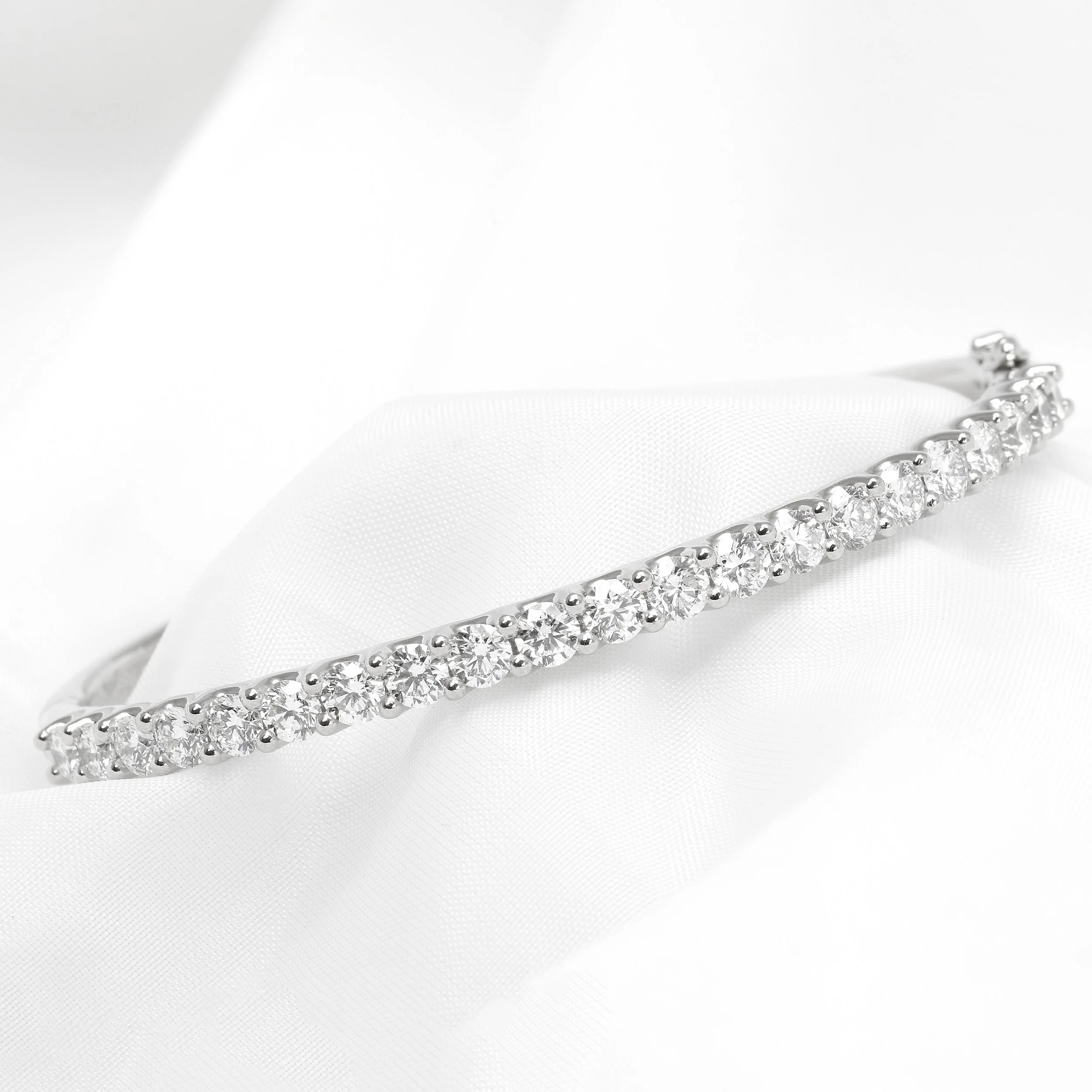 Diamond Bangle in Platinum
