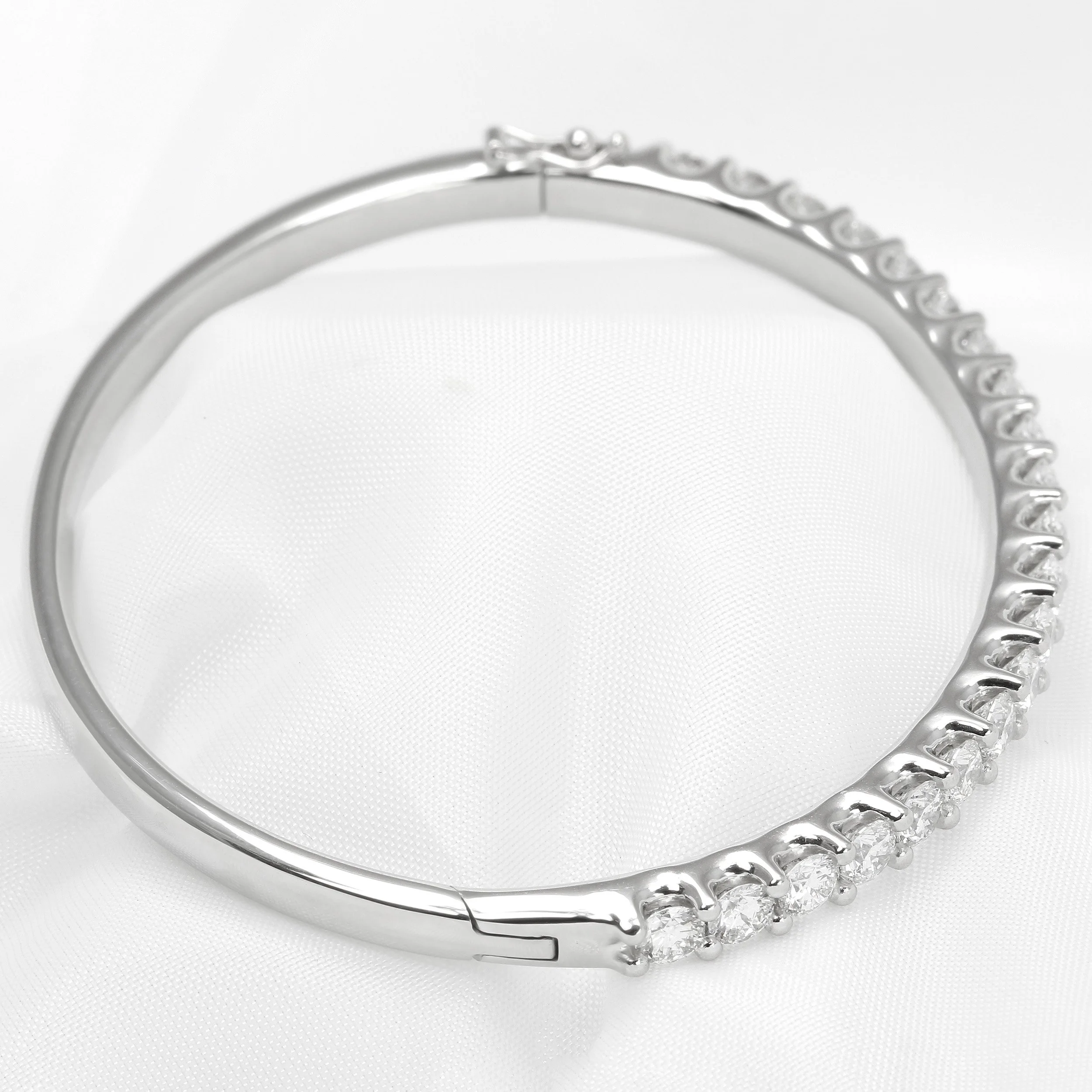 Diamond Bangle in Platinum