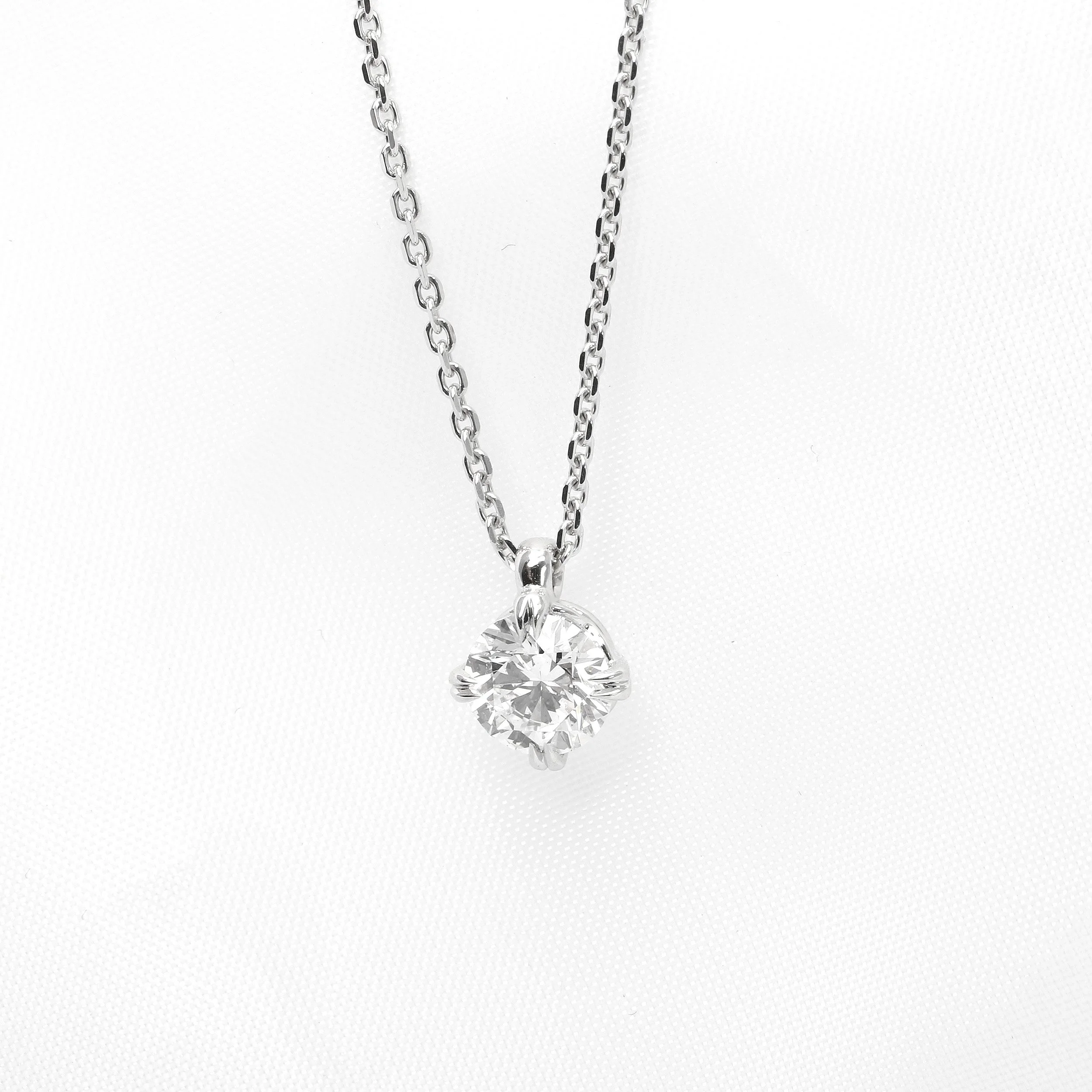 Lab-Created Solitaire Diamond Pendant