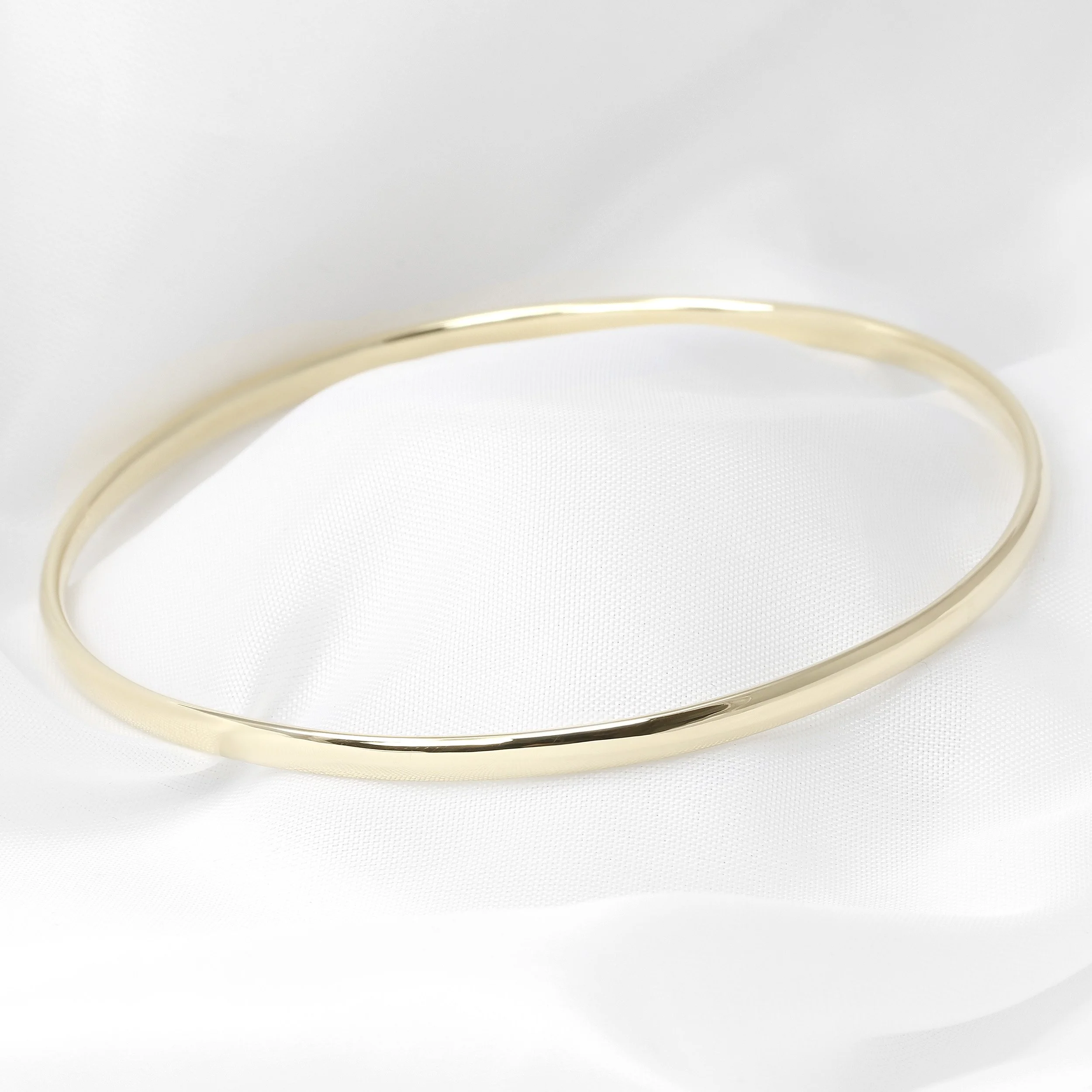 9ct Yellow Gold Court Profile Bangle