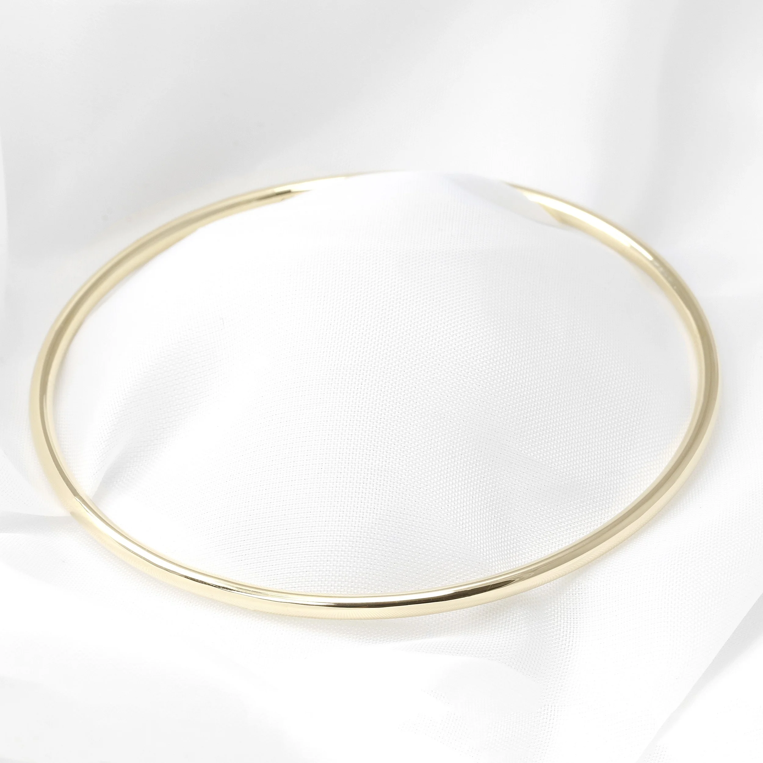 Round Profile Bangle in 9ct Yellow Gold