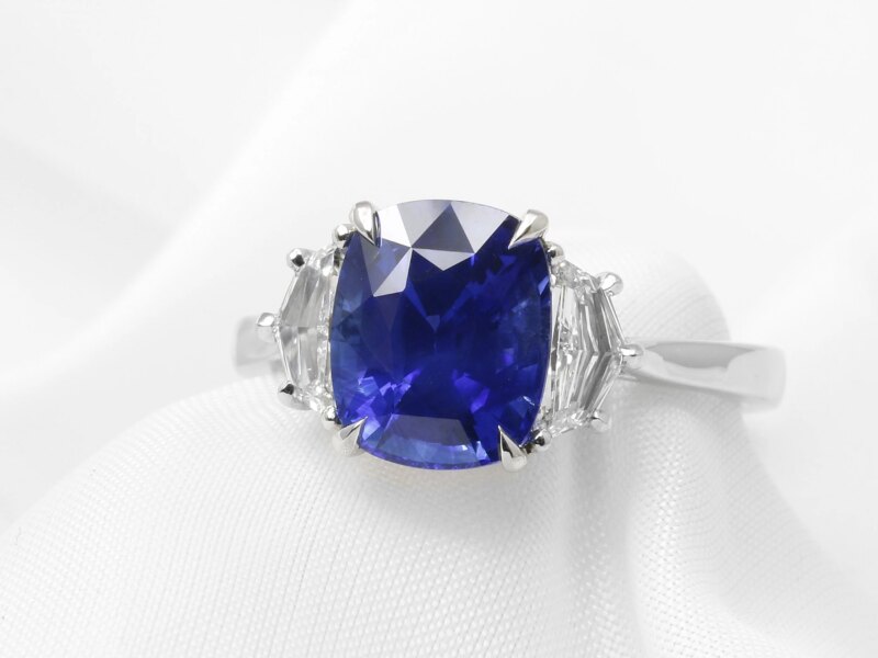 Sapphire and Cadillac Diamond Ring