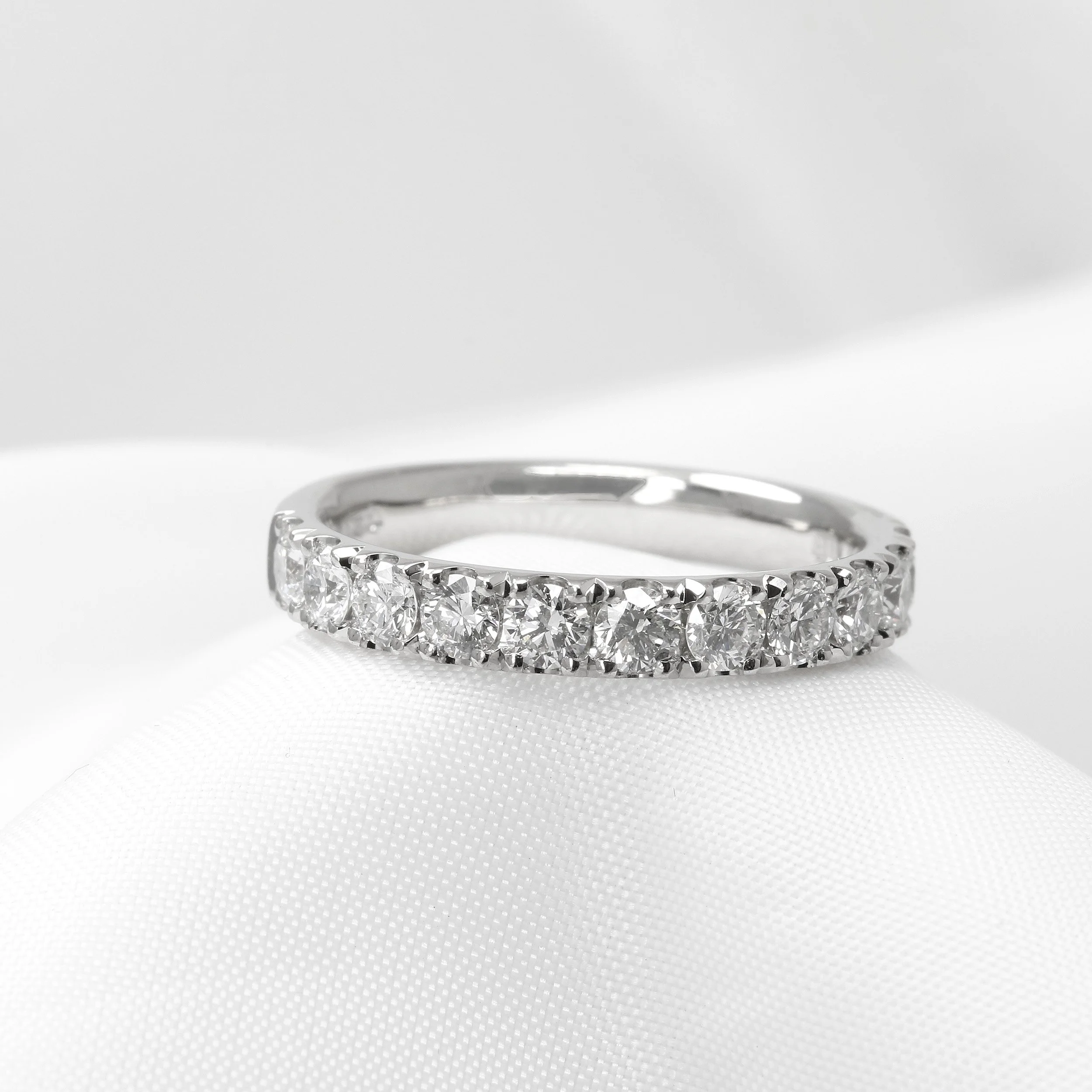 Diamond Claw Set Eternity Ring in Platinum