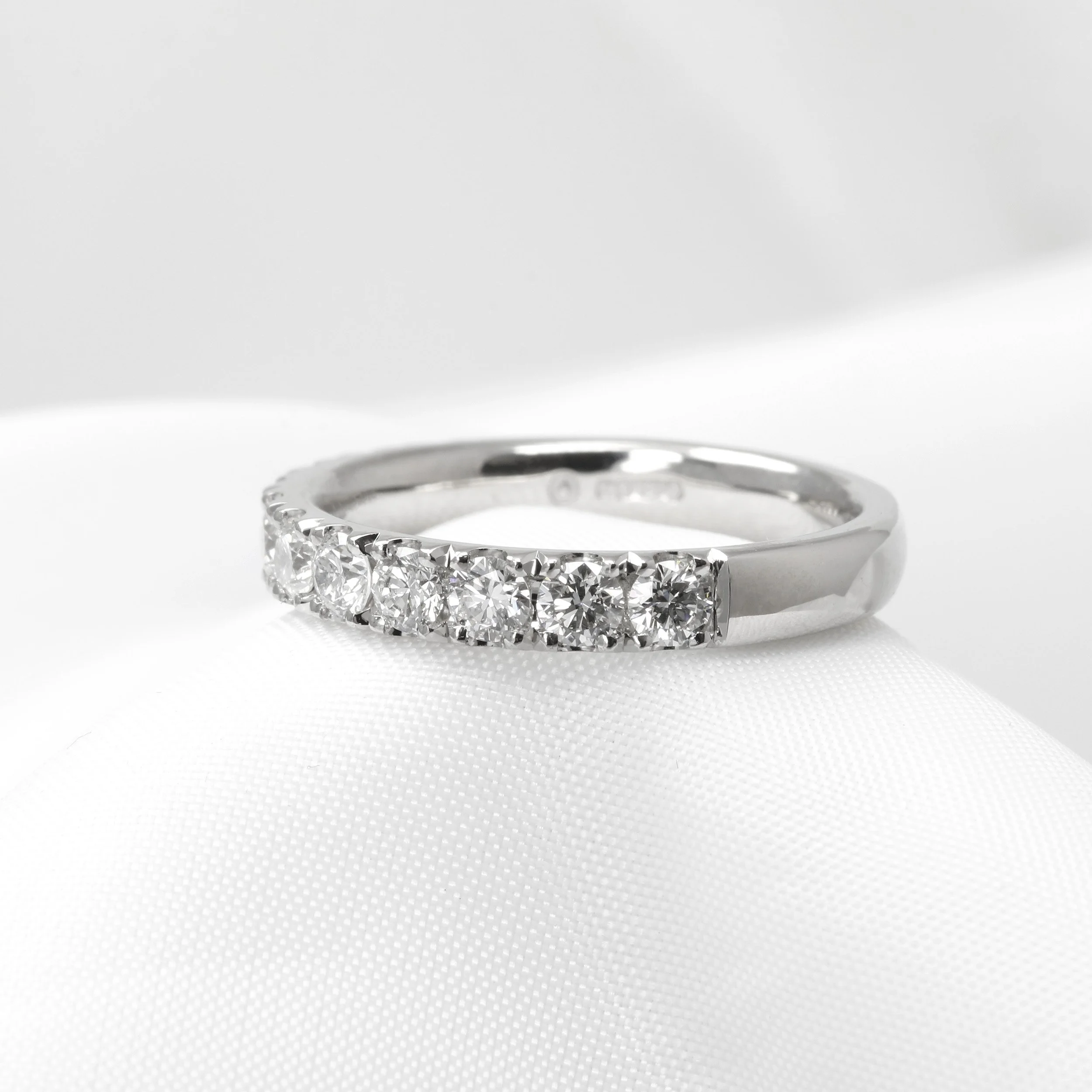 Diamond Half Eternity Ring in Platinum