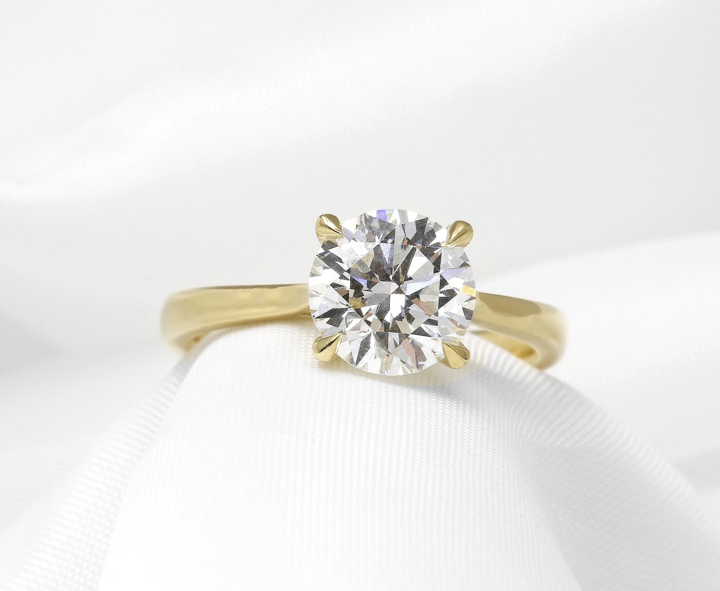 Laboratory Created 2.02ct Diamond Solitaire Ring in 18ct Yellow Gold