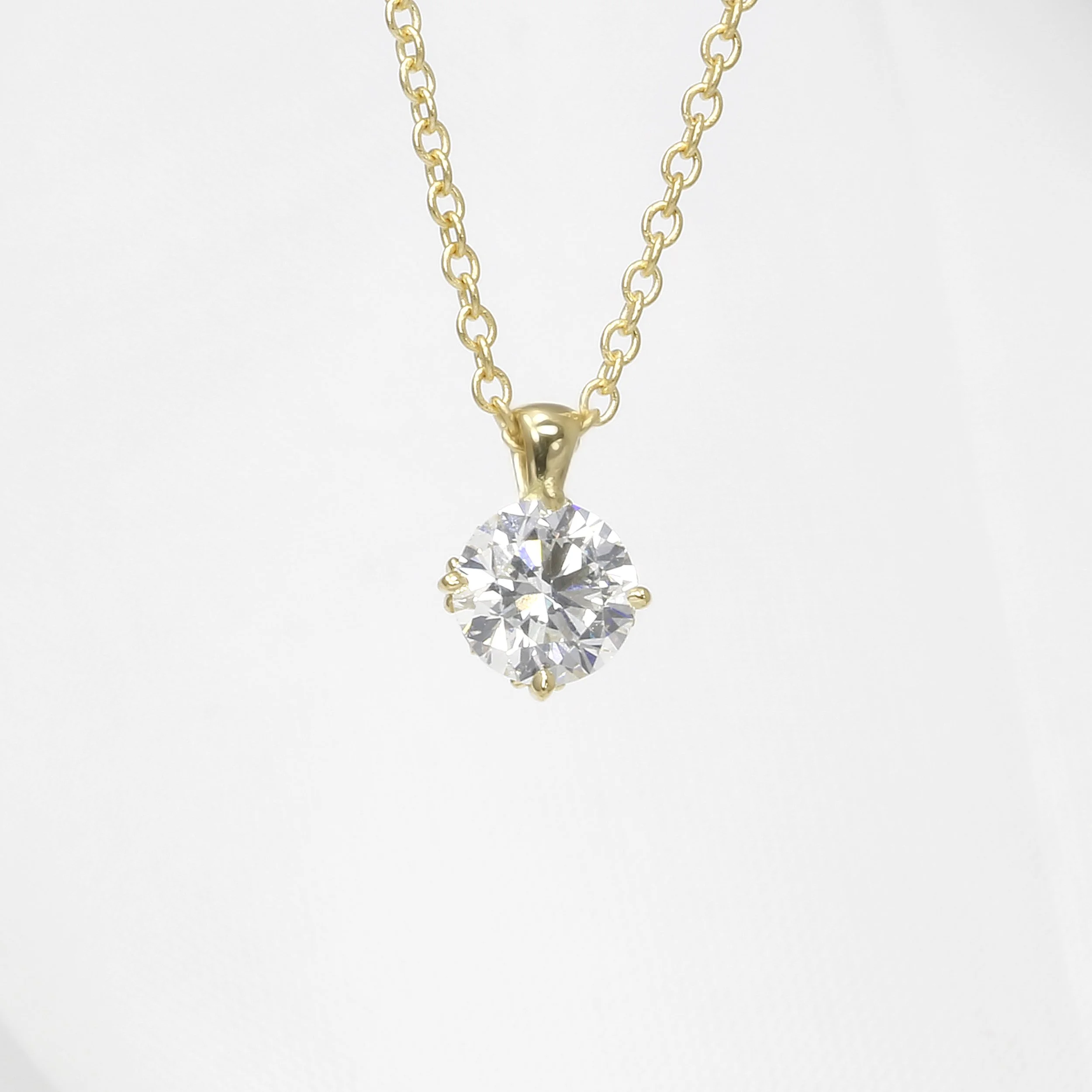 Diamond Solitaire Pendant in 18ct Gold