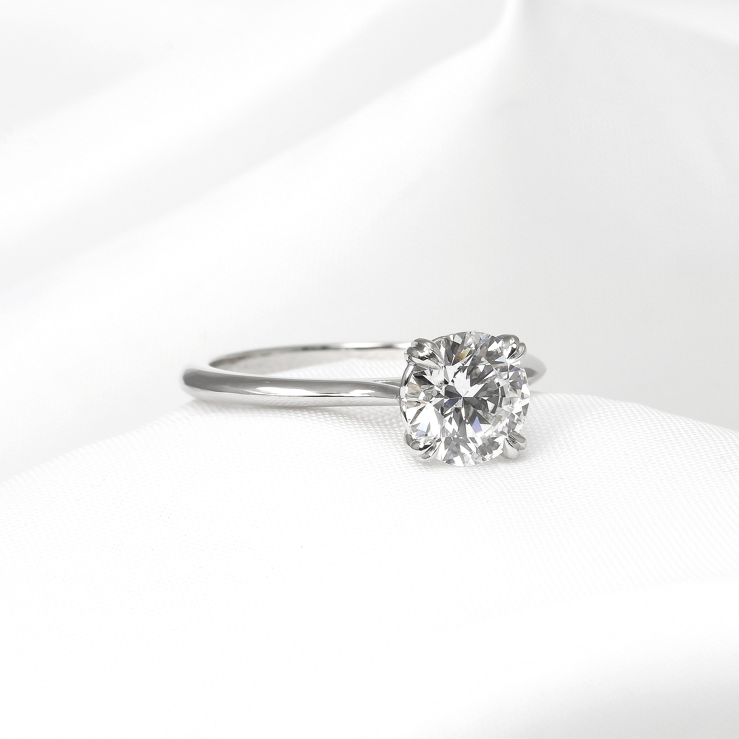 Lab Created 1.50ct Solitaire Diamond Ring in Platinum