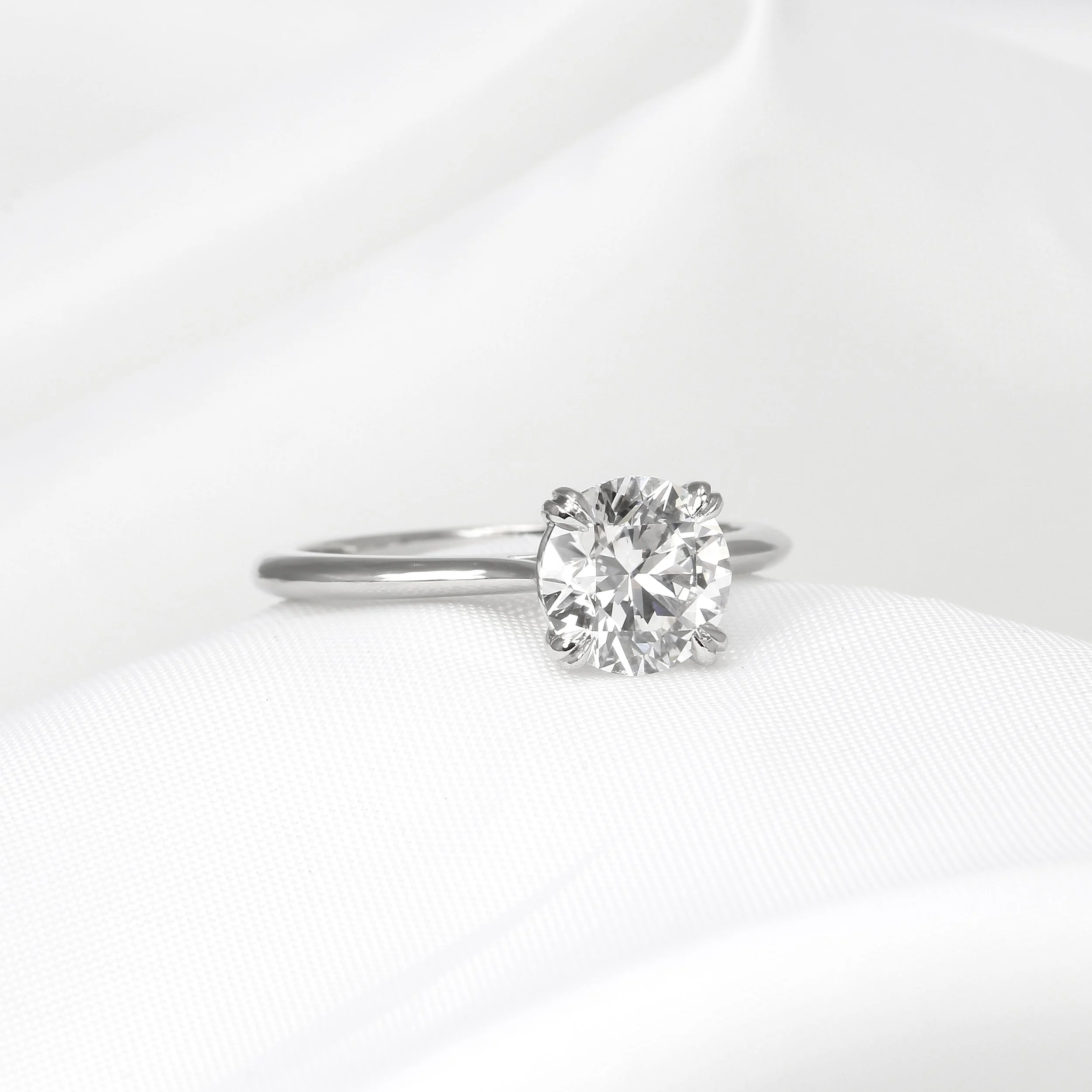 Lab Created 1.50ct Solitaire Diamond Ring in Platinum