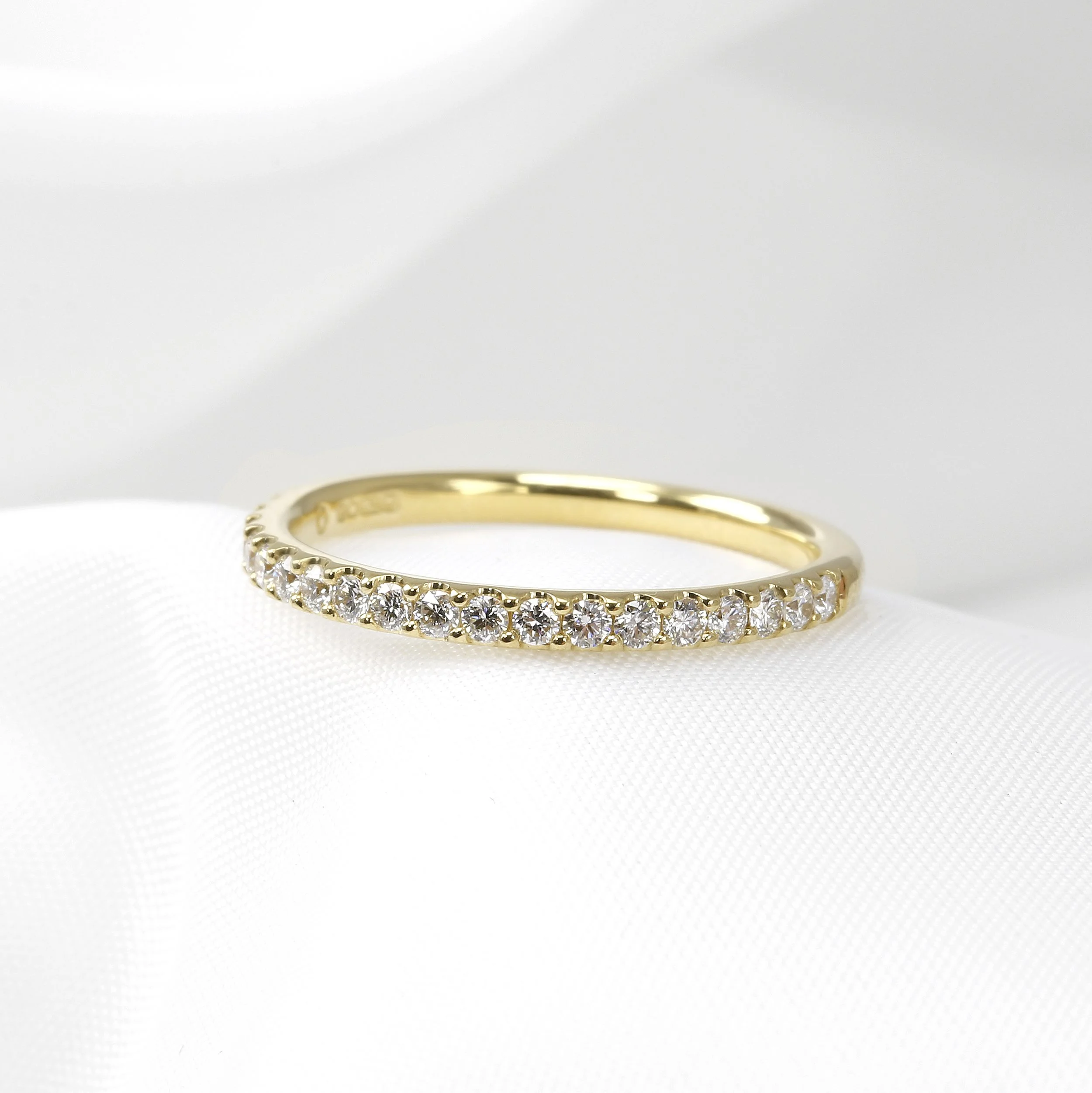 Diamond Half Eternity Ring in 18ct Yellow Gold