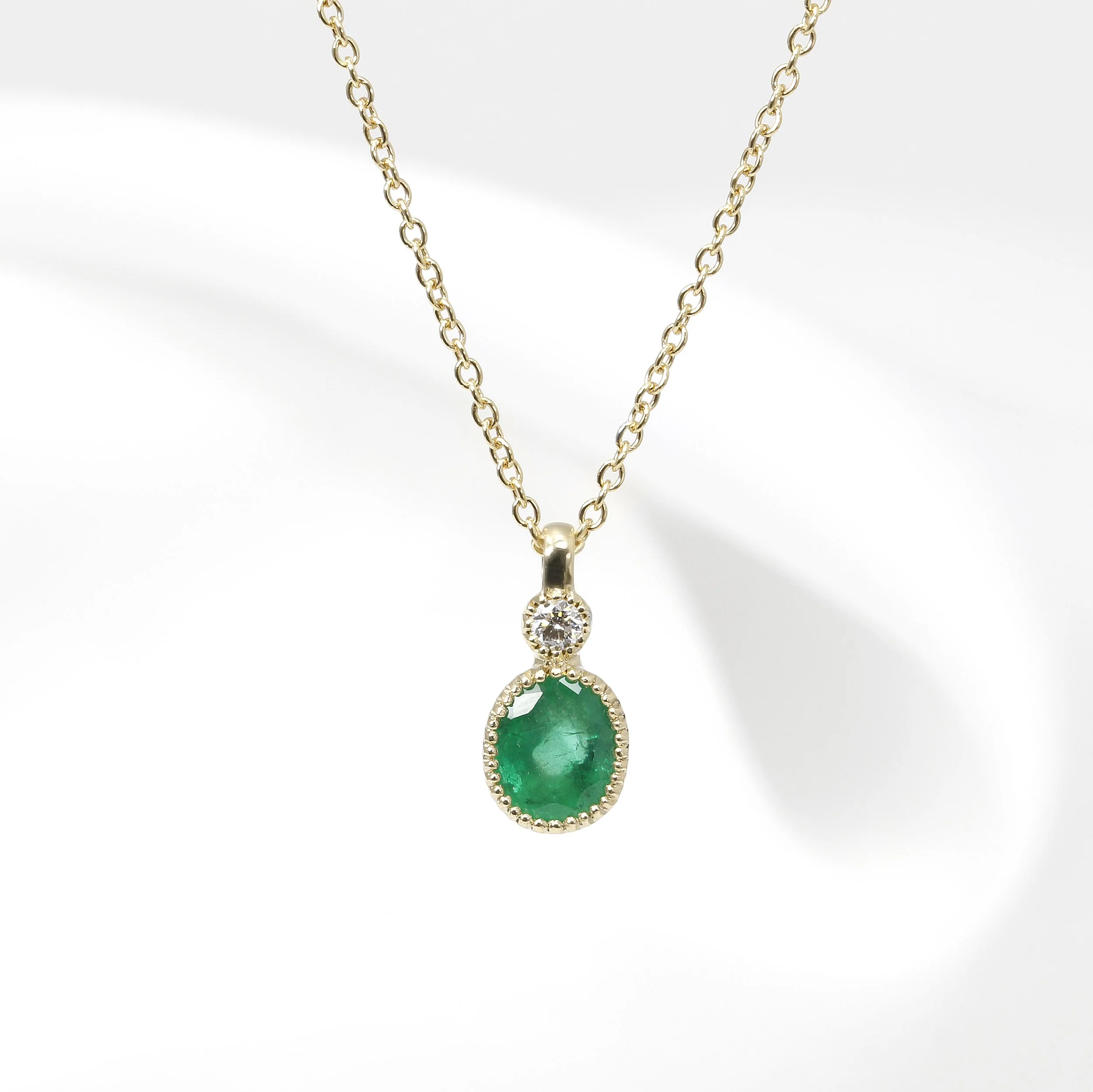 Emerald and Diamond Jardin Des Délices Pendant