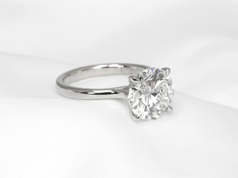 Lab Created 4.00ct Solitaire Diamond Ring in Platinum