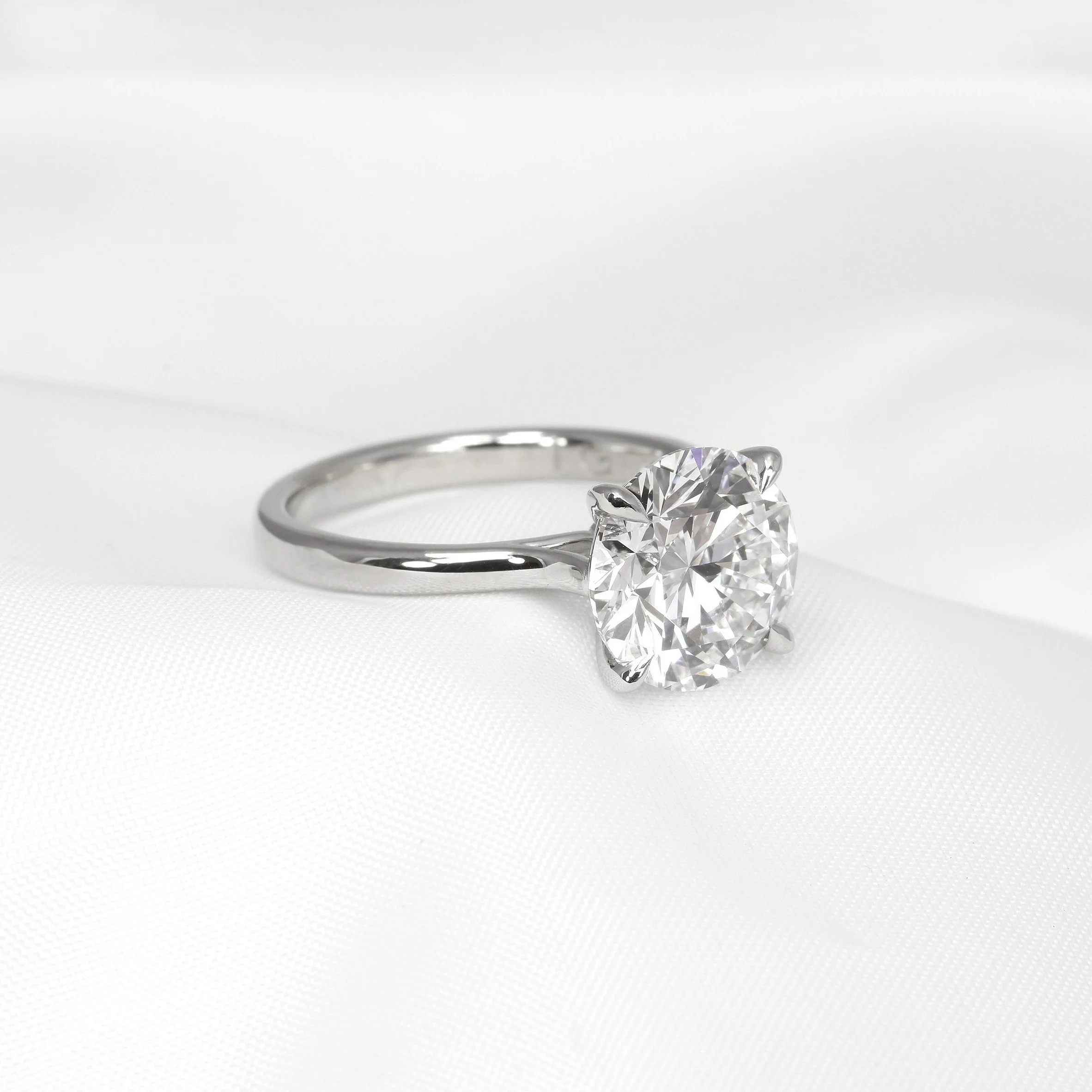 Lab Created 4.00ct Solitaire Diamond Ring in Platinum