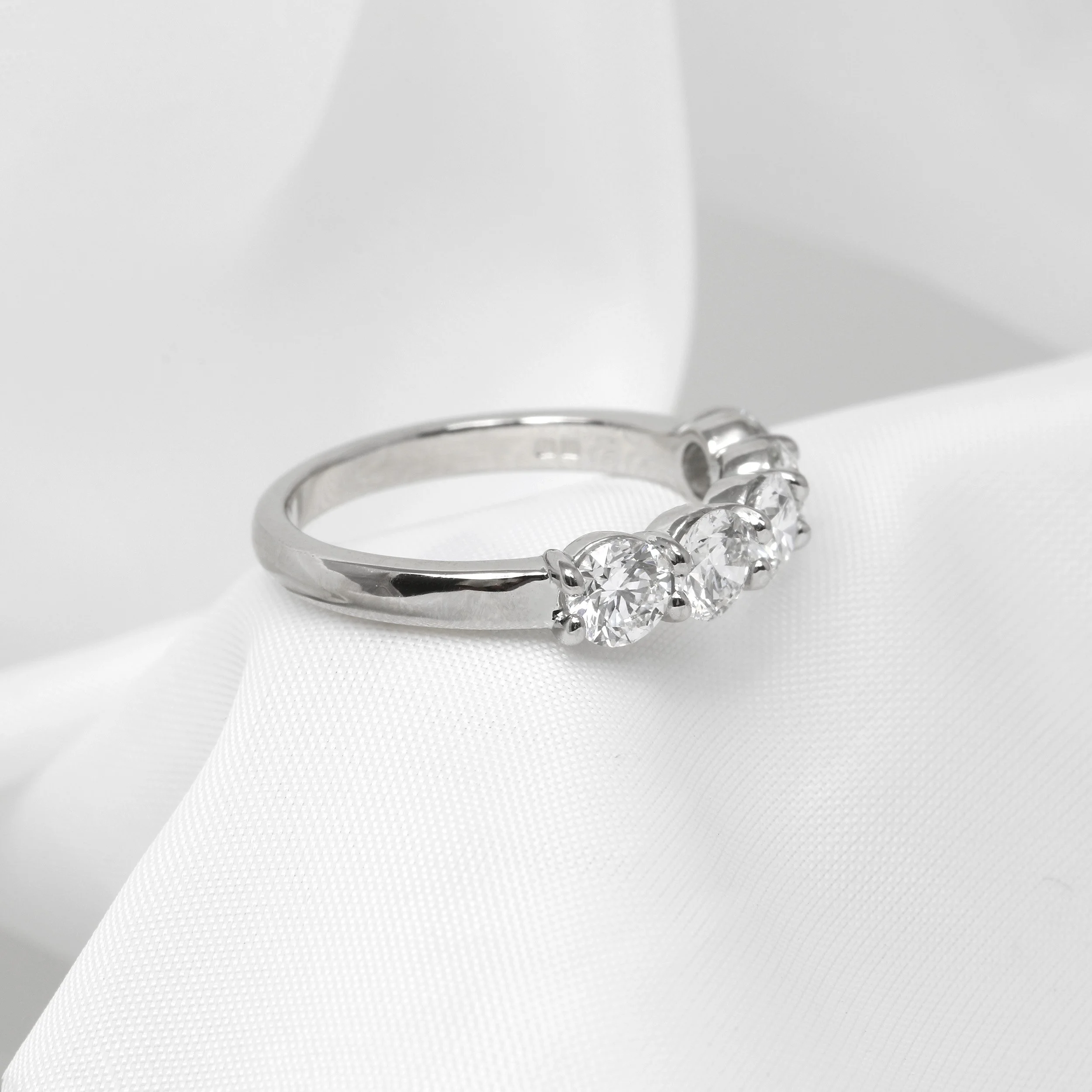 Five Stone Diamond Ring in Platinum