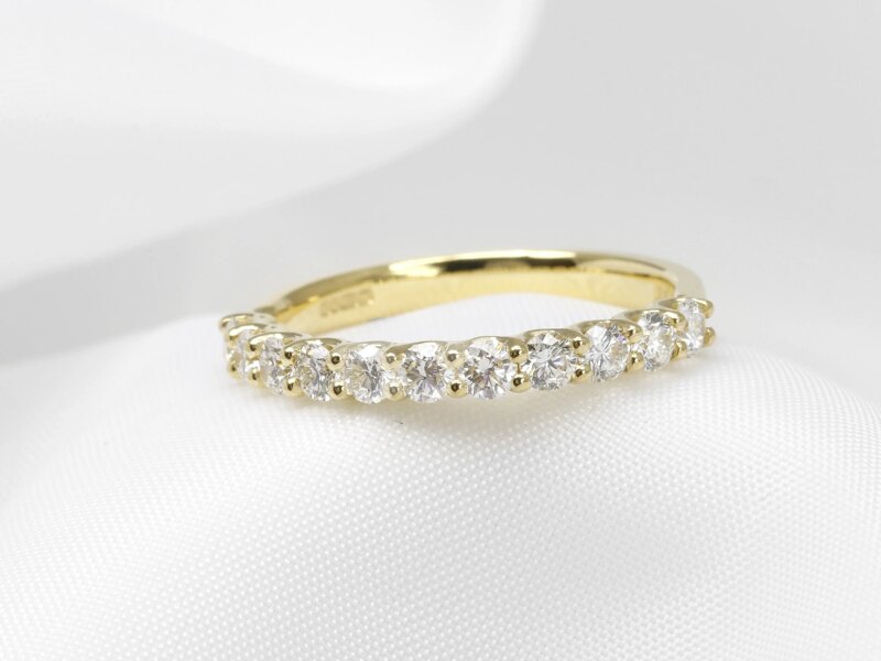 U Claw Diamond Eternity Ring in 18ct Yellow Gold