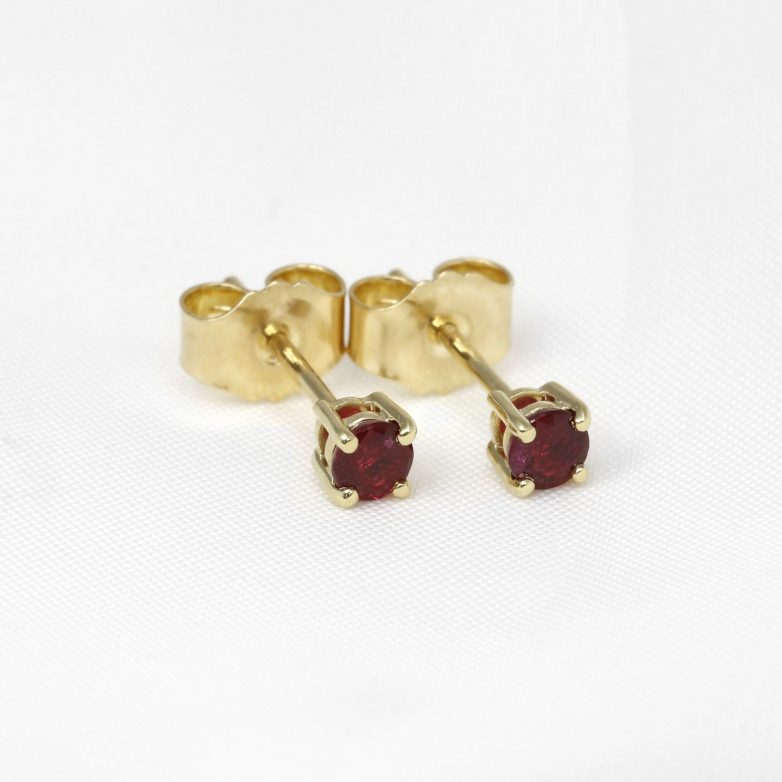 Ruby Stud Earrings in 9ct Yellow Gold