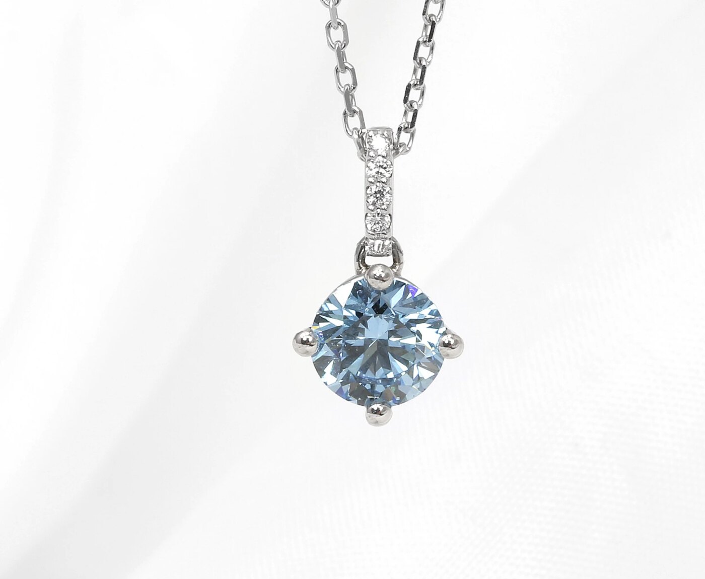 Timothy Roe Laboratory-Created Blue Diamond Pendant 
