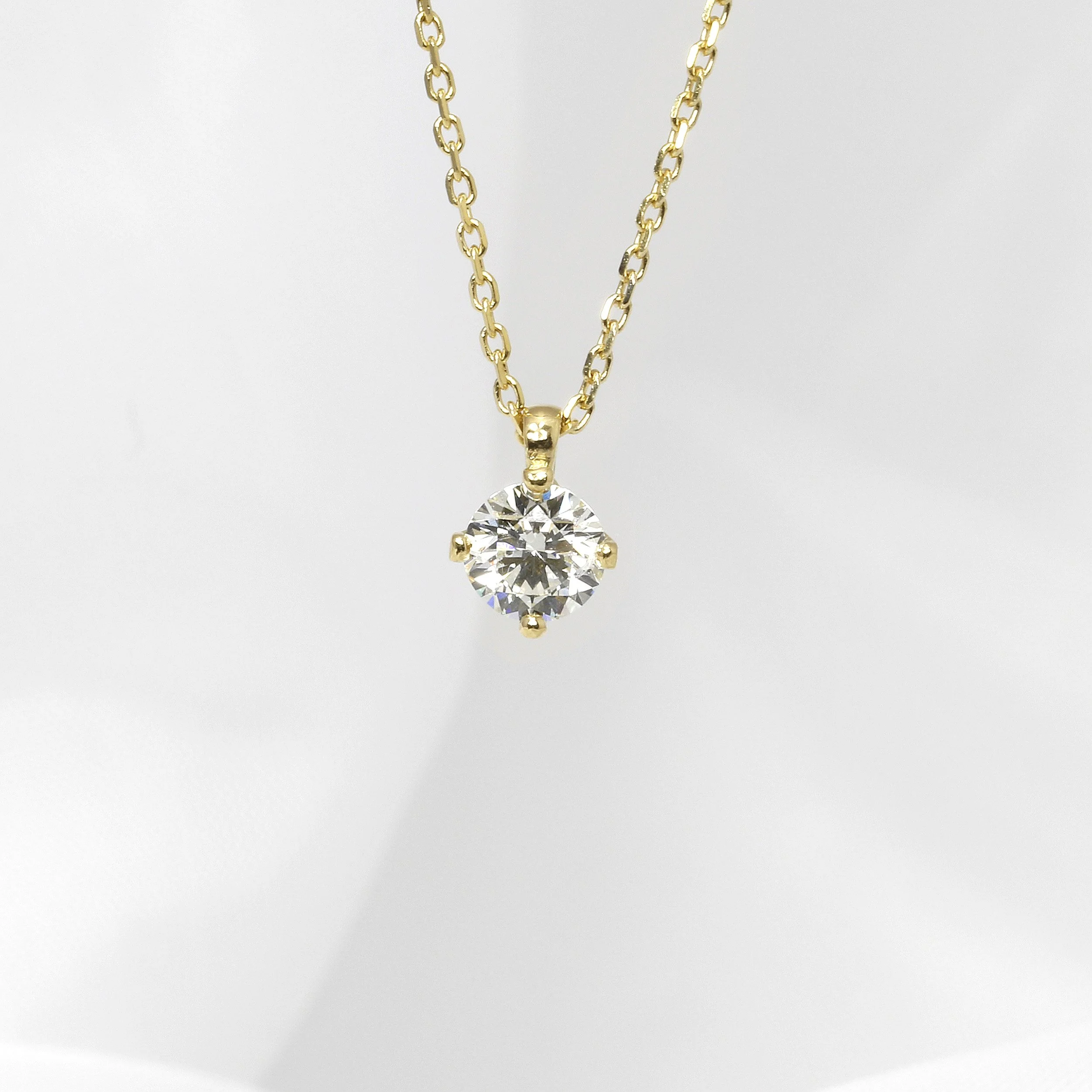 0.51ct Diamond Solitaire Pendant in 18ct Yellow Gold