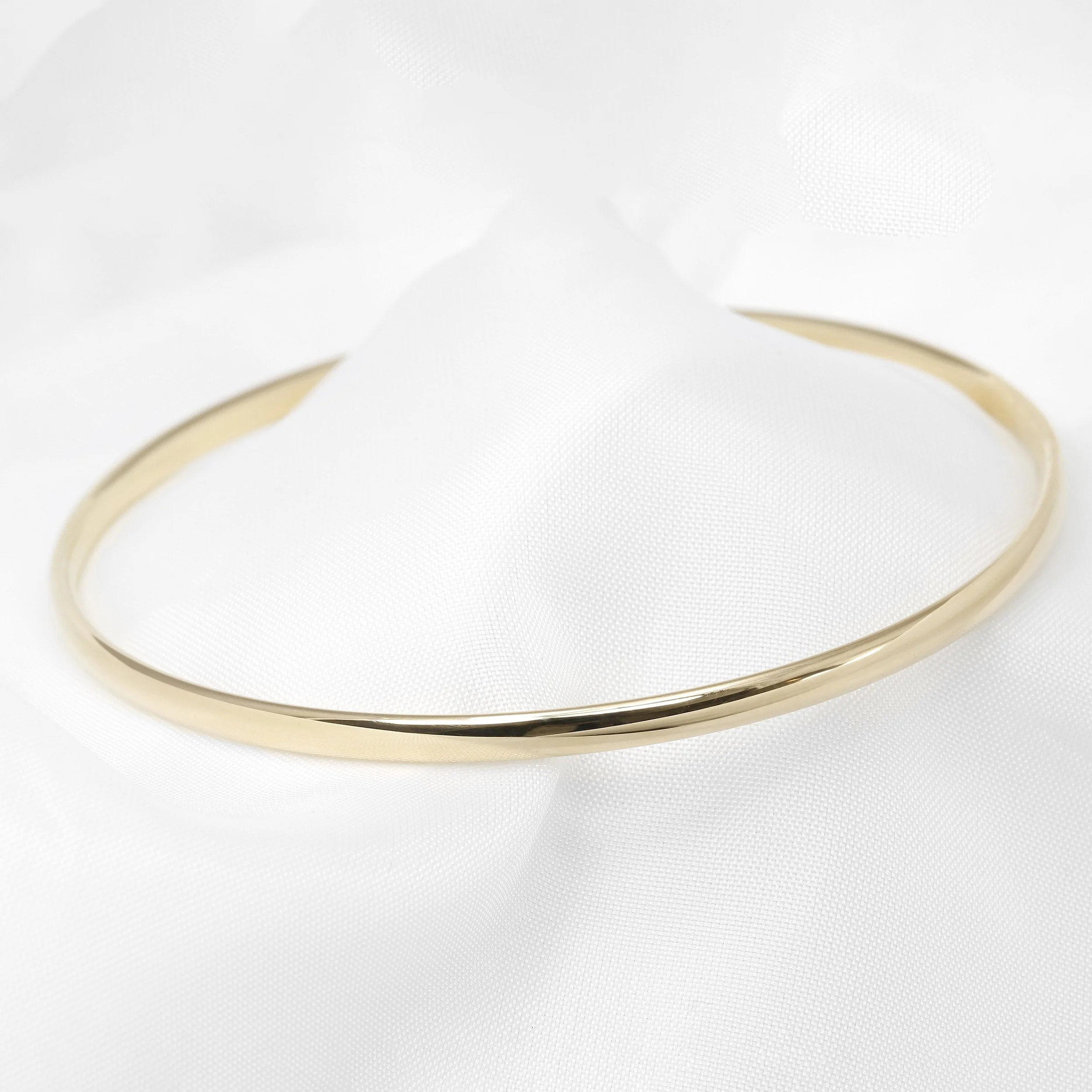 9ct Yellow Gold Court Shape Profile Bangle