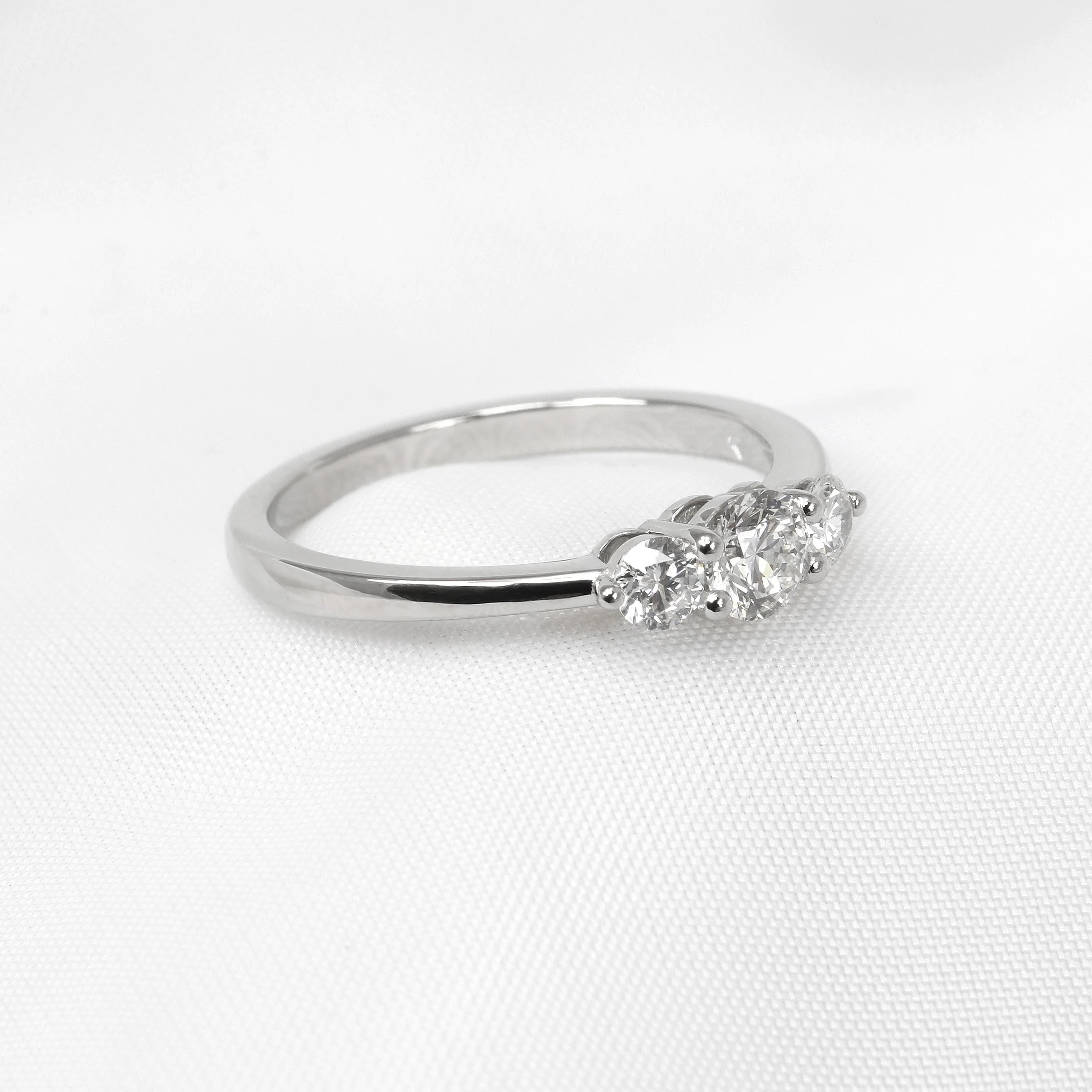 Diamond Three Stone Ring in Platinum