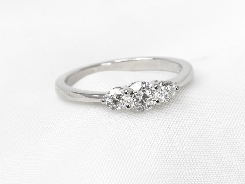 Diamond Three Stone Ring in Platinum