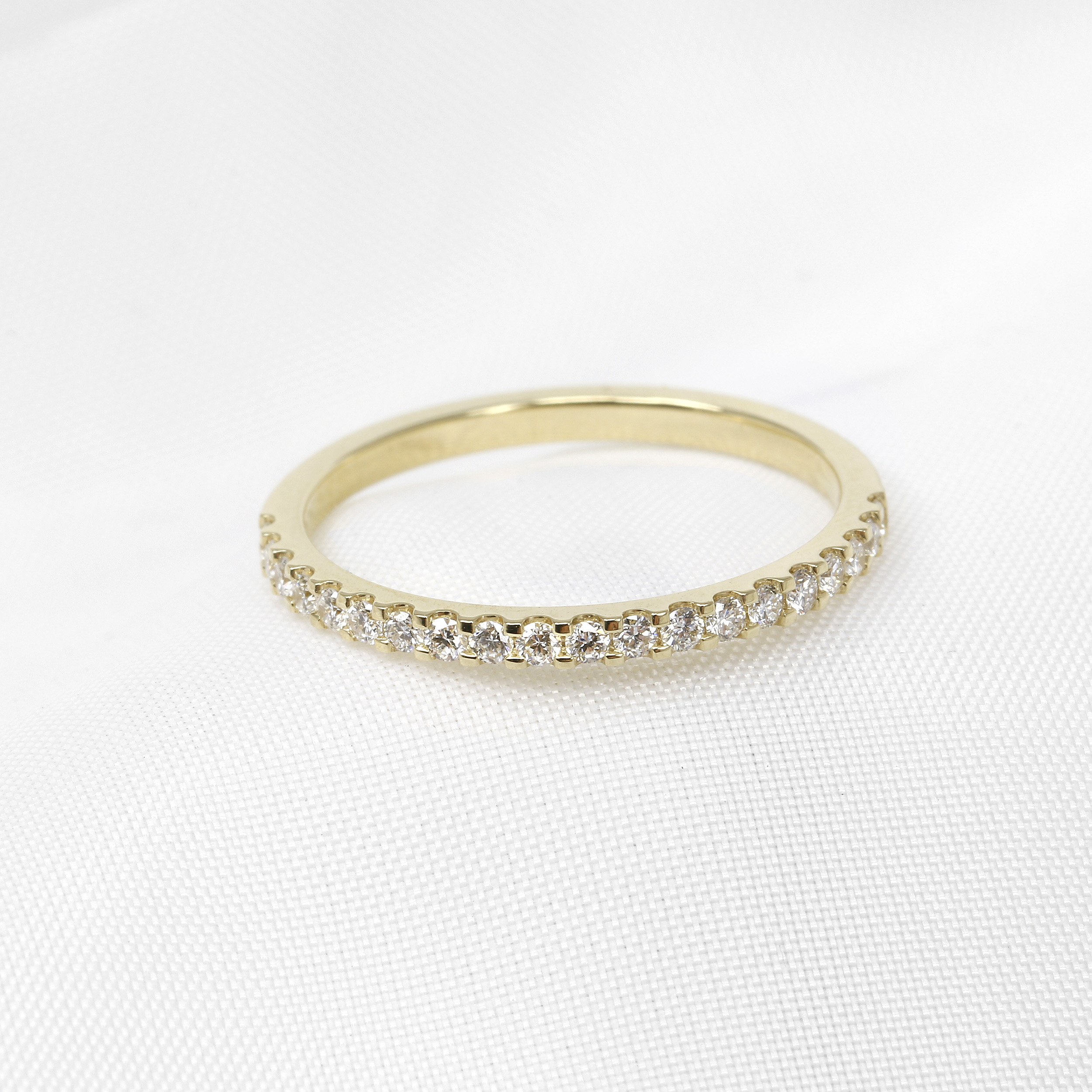Cutaway Claw Set Diamond Eternity Ring in 9ct Yellow Gold
