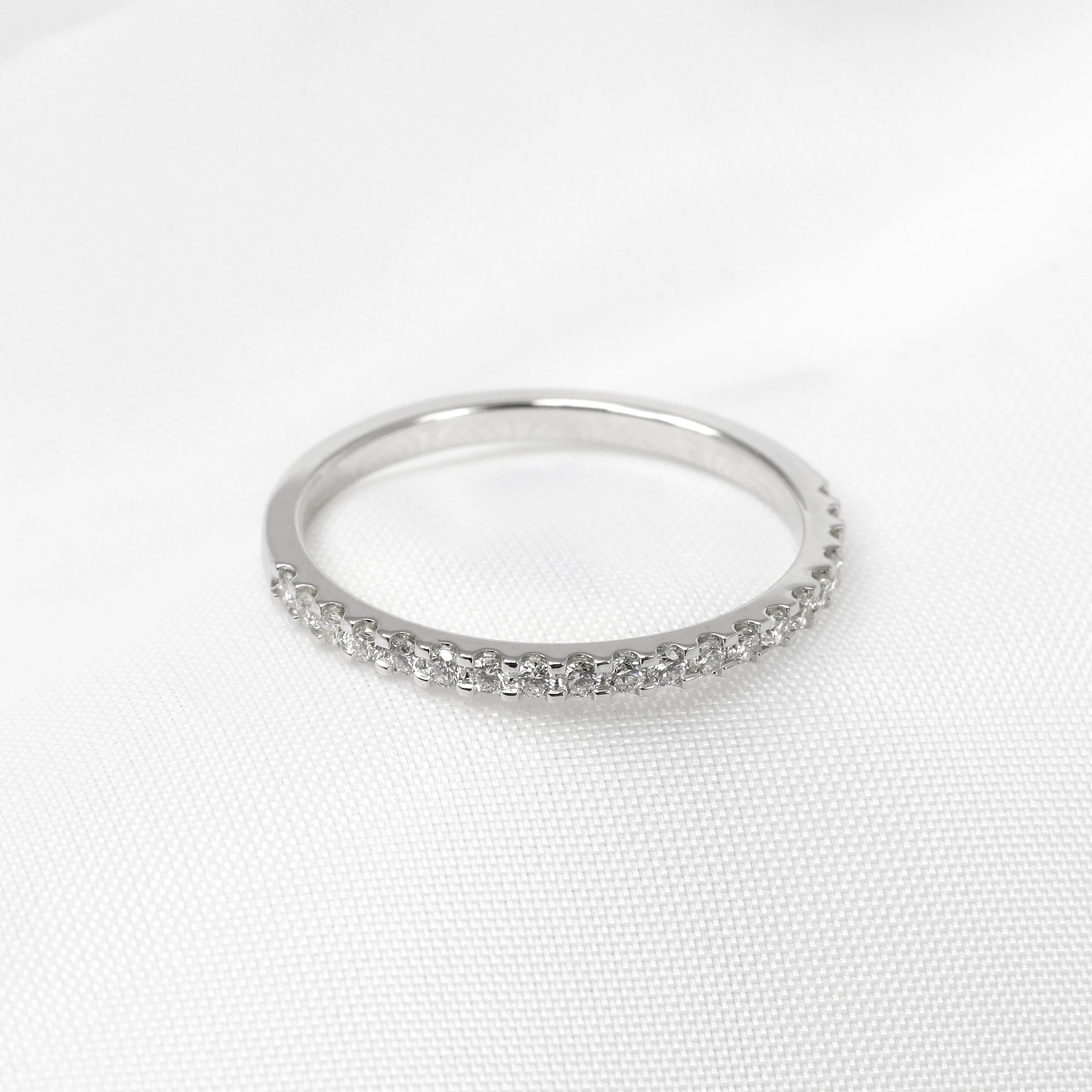 Cutaway Claw Set Diamond Eternity Ring in 9ct White Gold