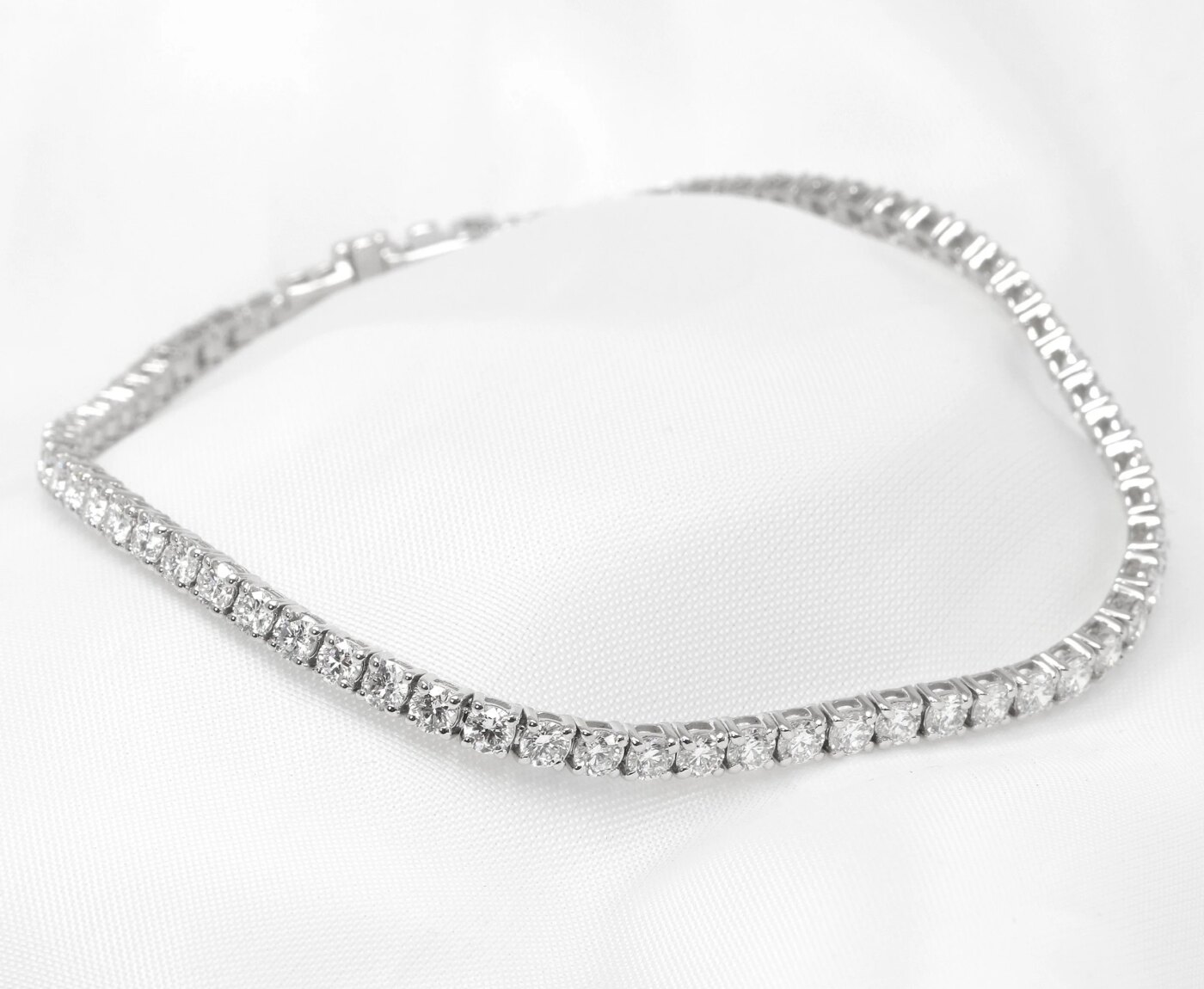 4.06ct Lab Created Diamond Line Bracelet in White Gold