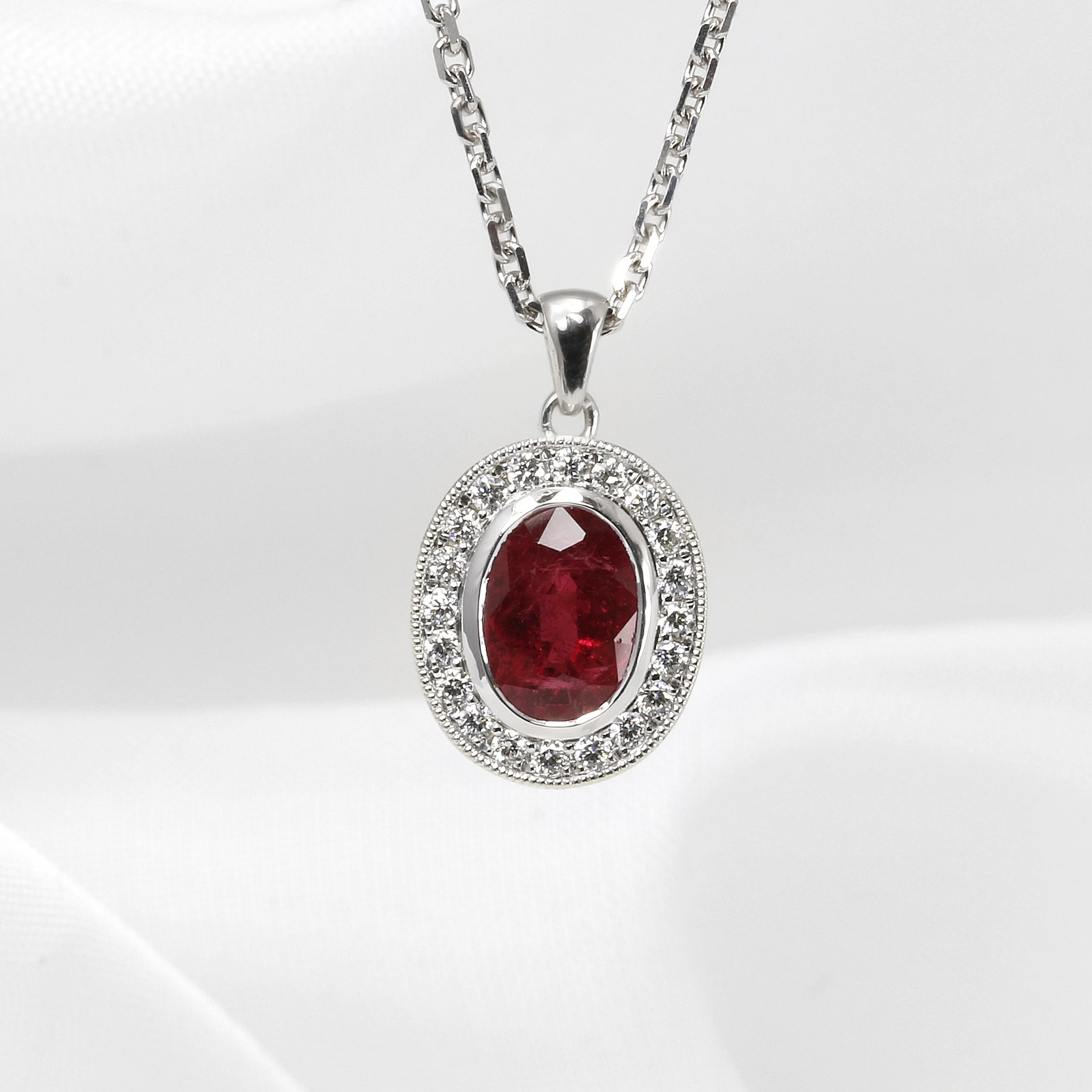 ruby diamond pendant