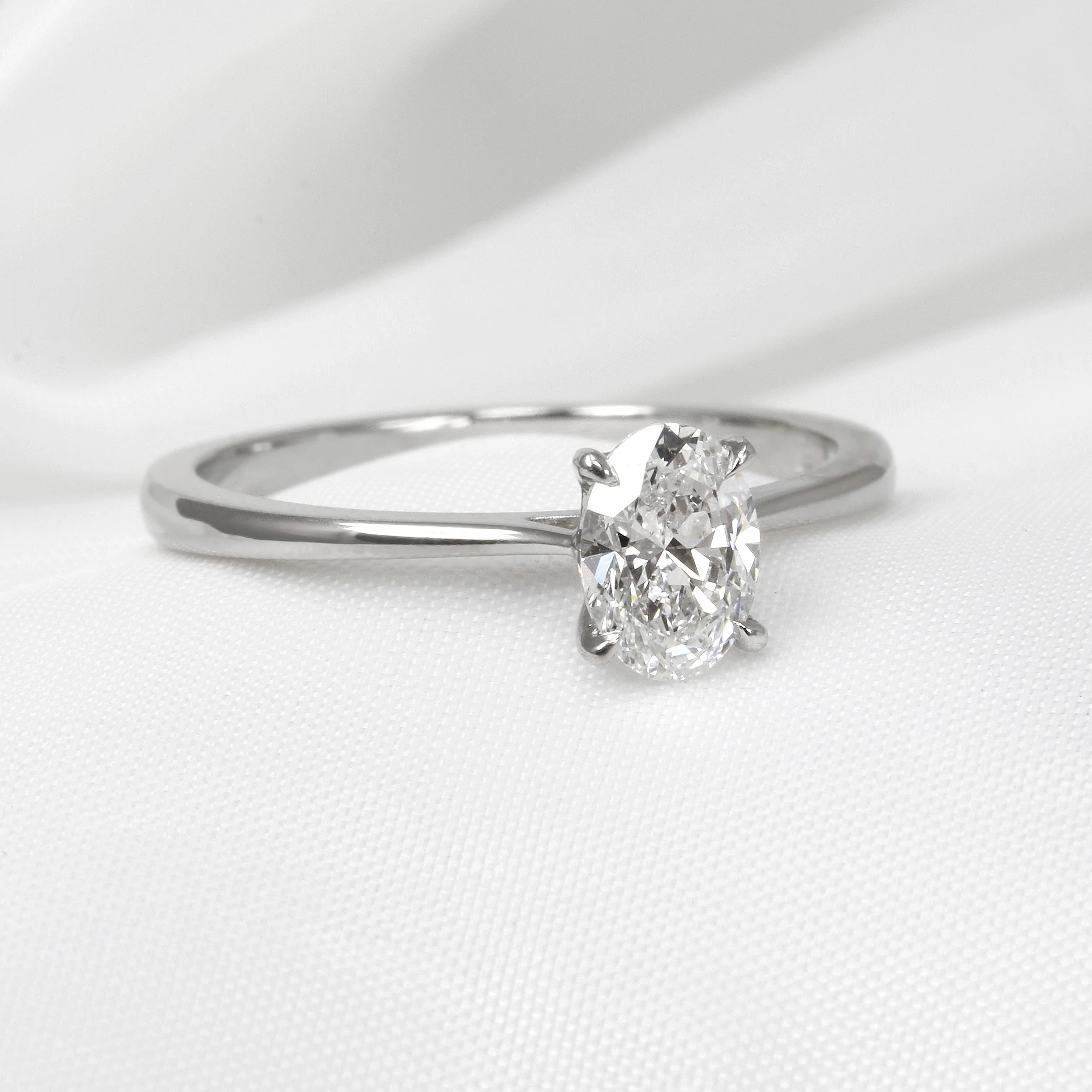 0.70ct Oval Solitaire Ring in Platinum