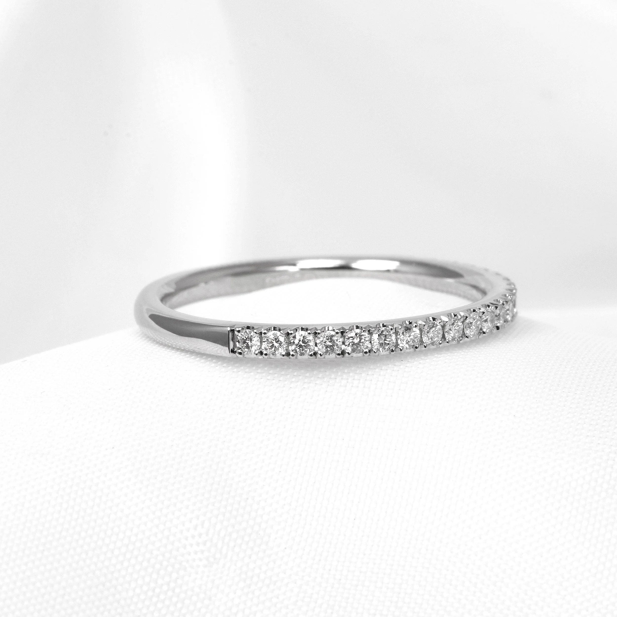 Cutaway Claw Set Diamond Eternity Ring in Platinum